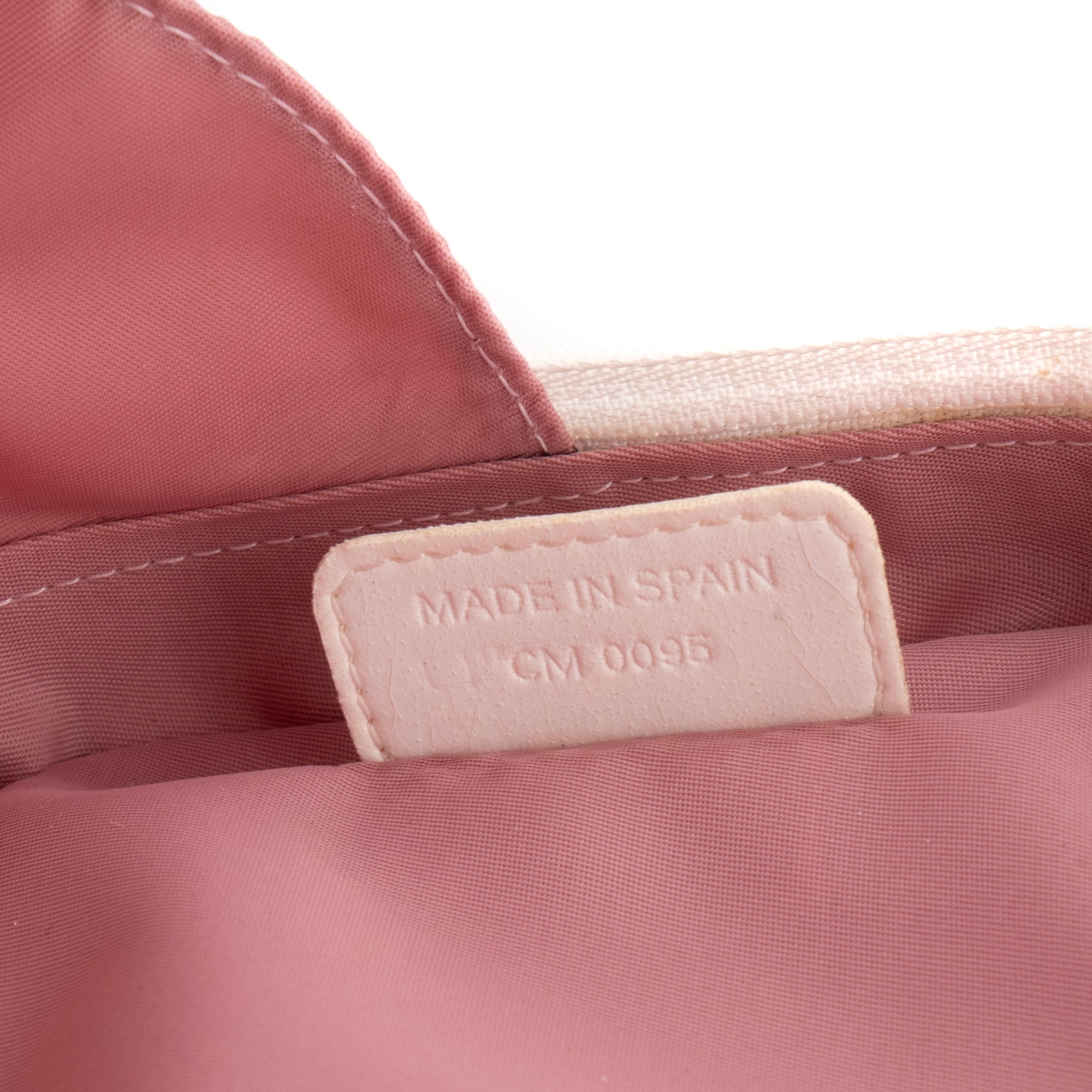 DIOR - Pochette Dior en toile Dior oblique rose et blanche vintage