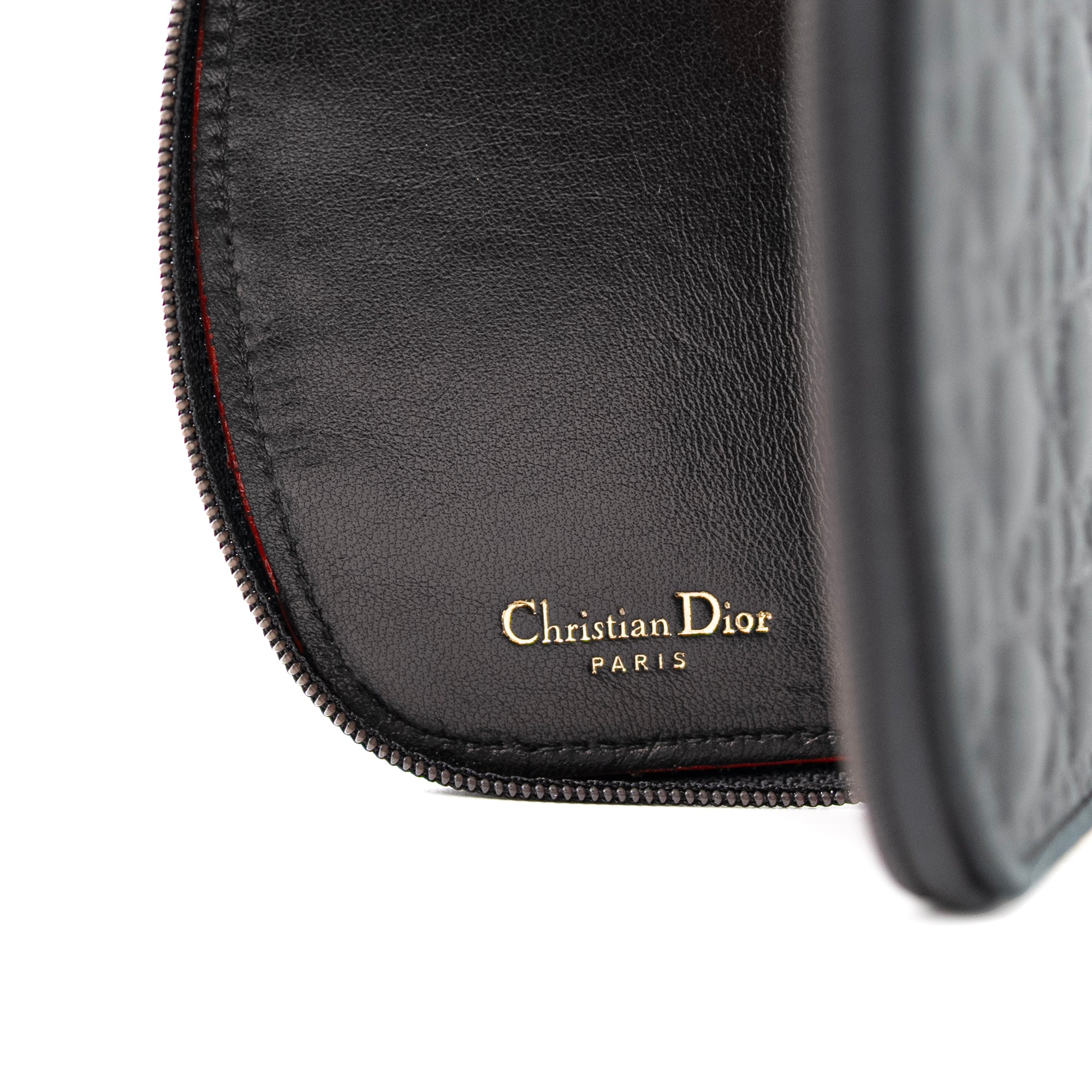 DIOR - Pochette Multiclés 6 Dior en toile cannage noir vintage