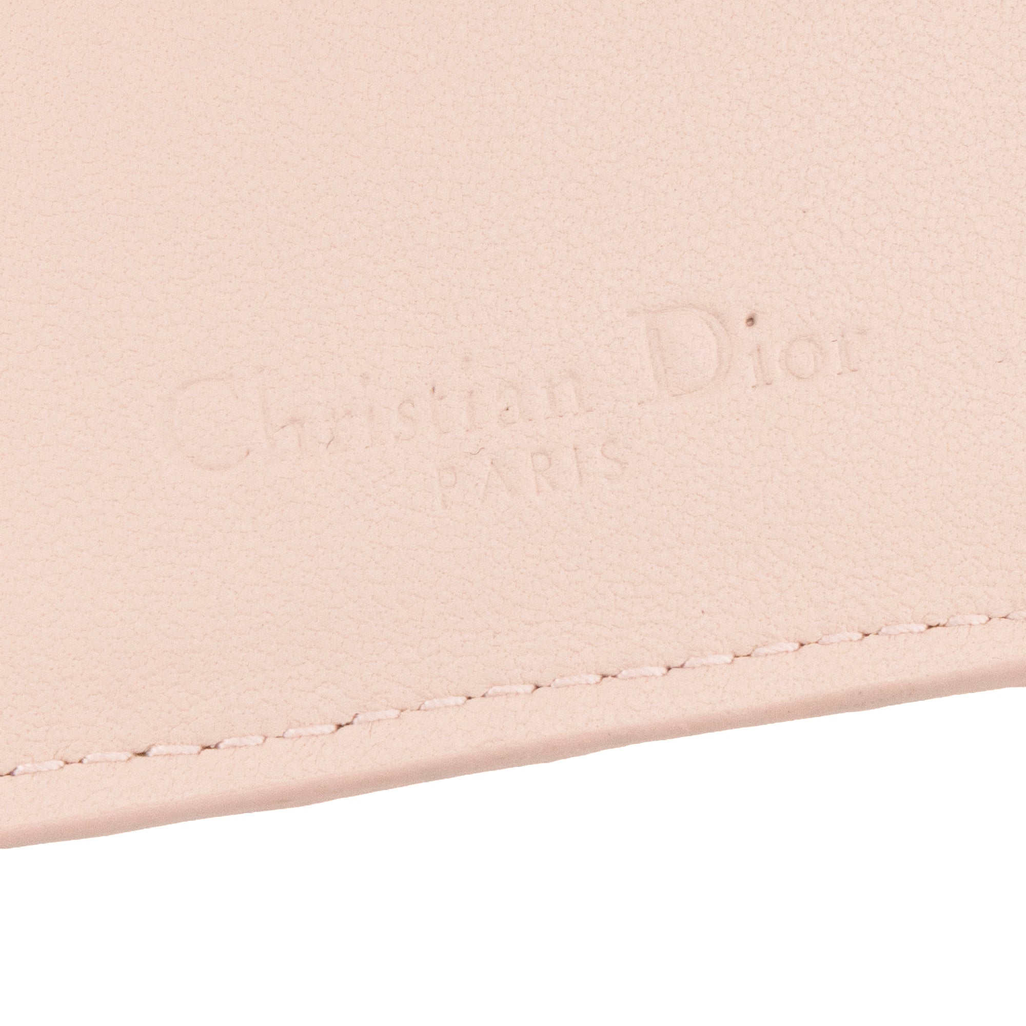 DIOR - Porte cartes Bloom Lady Dior en cuir cannage rose pâle