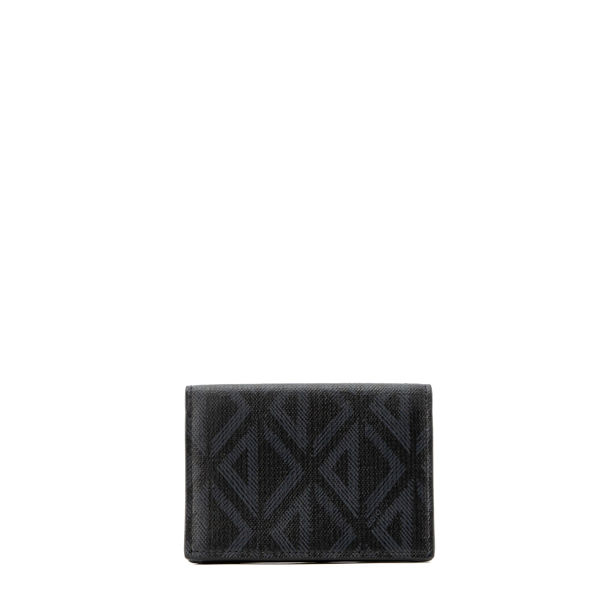 DIOR - Porte-cartes CD Diamonds Dior en toile enduite et cuir noir