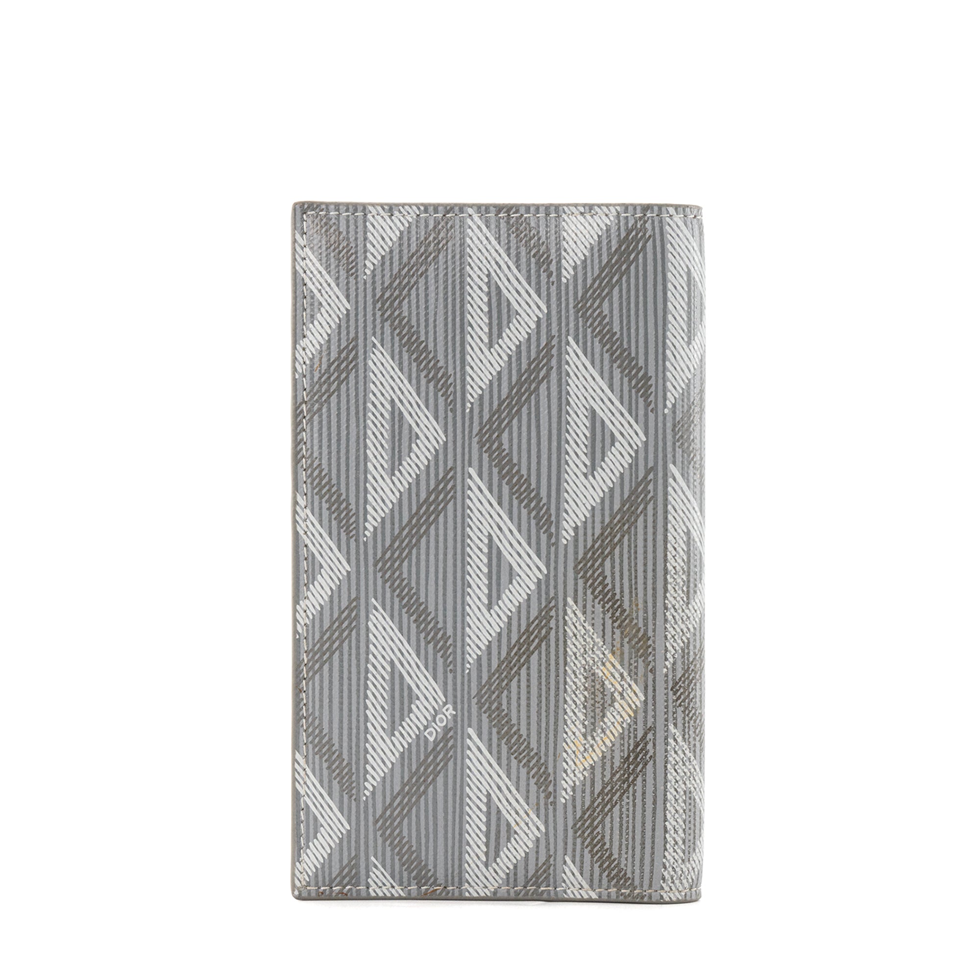 DIOR - Porte cartes Diamonds Dior en toile enduite monogrammée grise