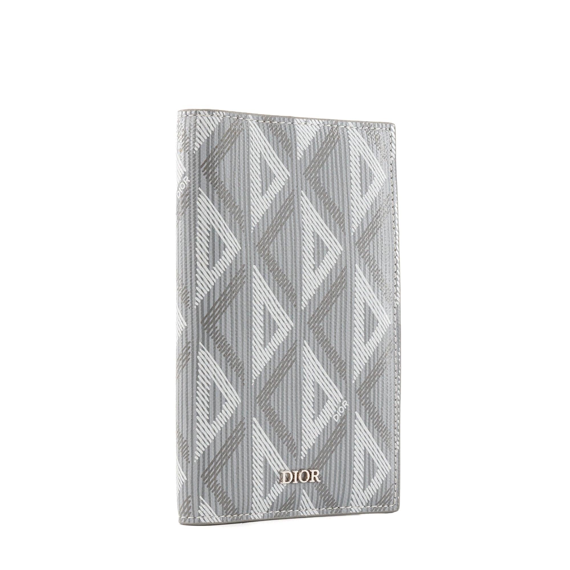 DIOR - Porte cartes Diamonds Dior en toile enduite monogrammée grise