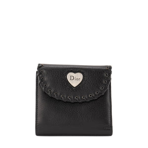 DIOR - Portefeuille Coeur DIOR en cuir grainé noir