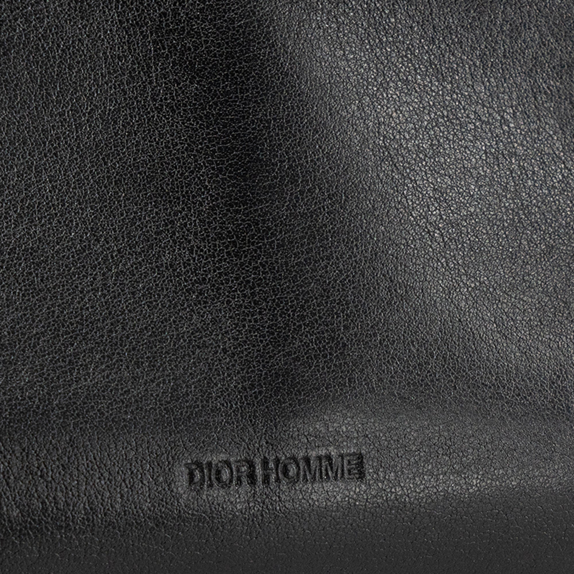 DIOR - Portefeuille long Zippé Dior en cuir lisse noir