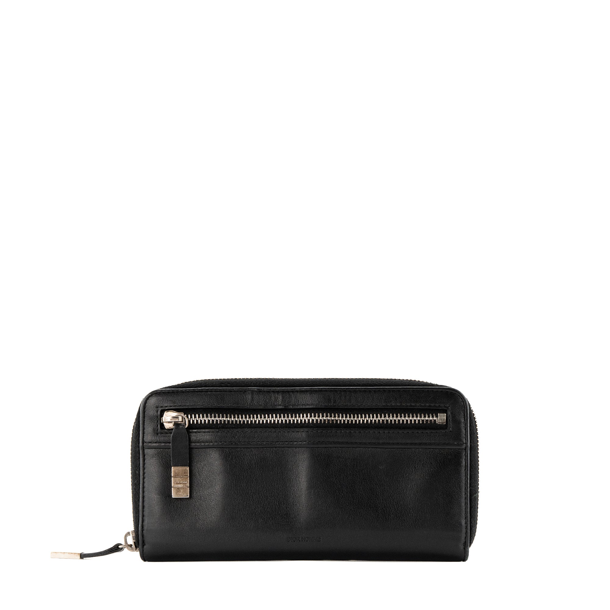 DIOR - Portefeuille long Zippé Dior en cuir lisse noir