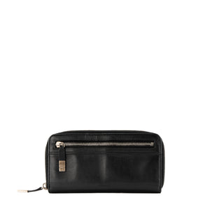 DIOR - Portefeuille long Zippé Dior en cuir lisse noir