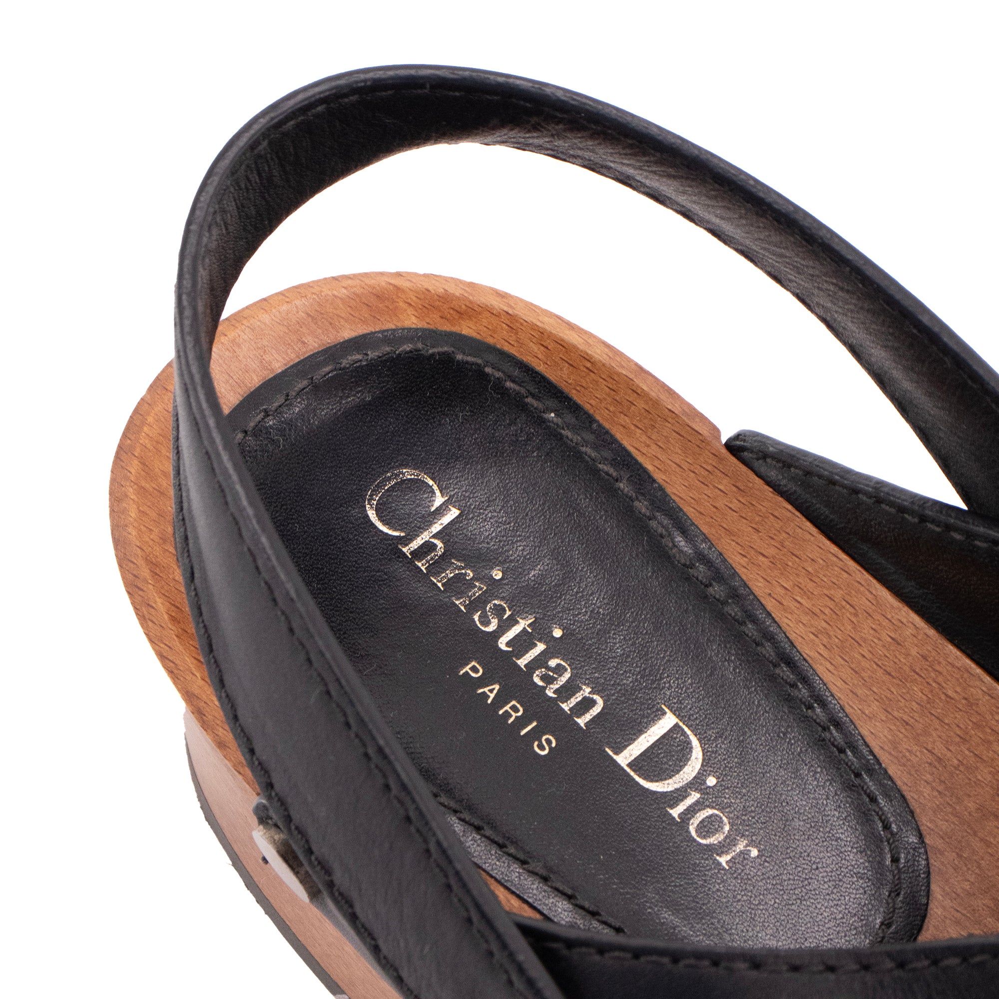 DIOR - Sabots Diorquake Dior en cuir noir (T.39)