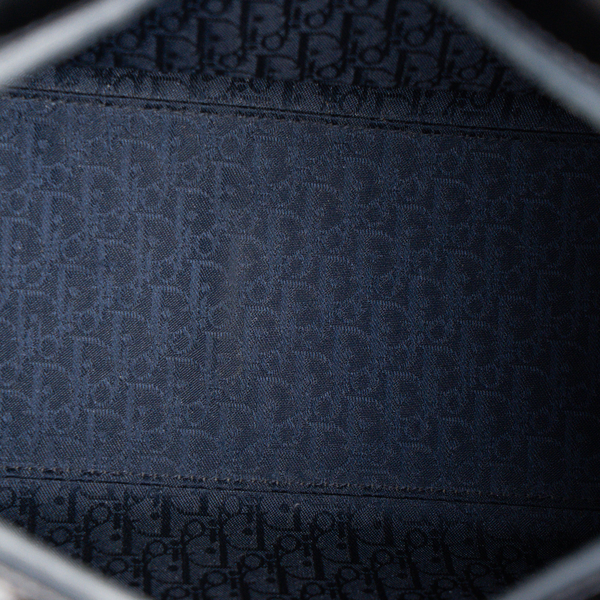 DIOR - Sac à à main Lady Dior Large en cuir cannage verni noir vintage