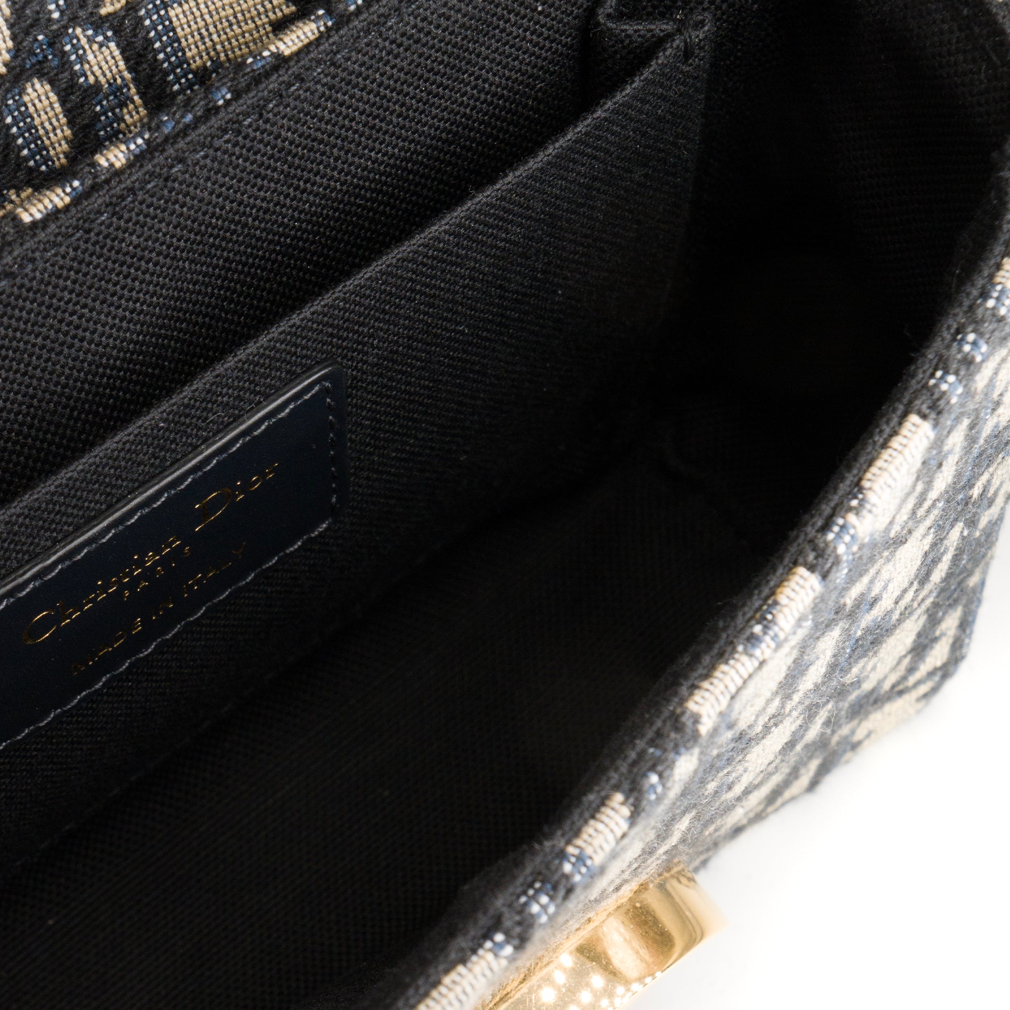 DIOR - Sac à bandoulière 30 Montaigne Box Dior en toile et cuir bleu marine