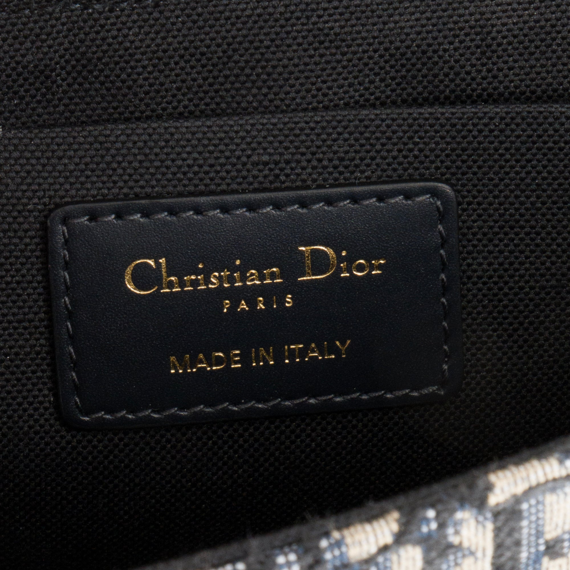 DIOR - Sac à bandoulière 30 Montaigne Box Dior en toile et cuir bleu marine