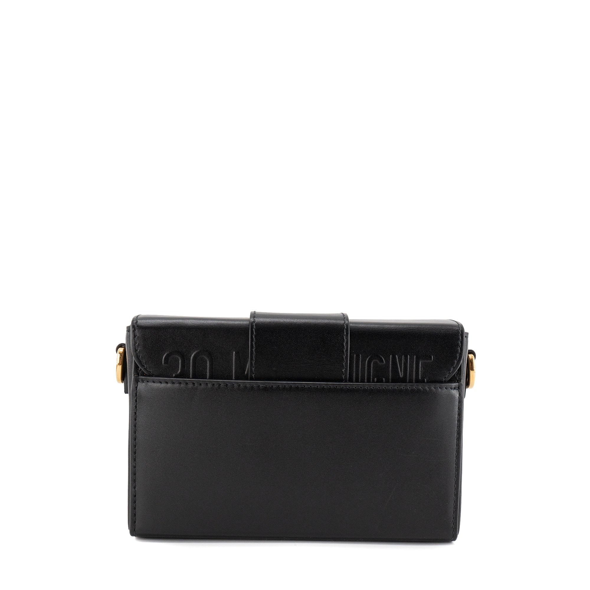 DIOR - Sac à bandoulière 30 Montaigne Box mini Dior en cuir lisse noir