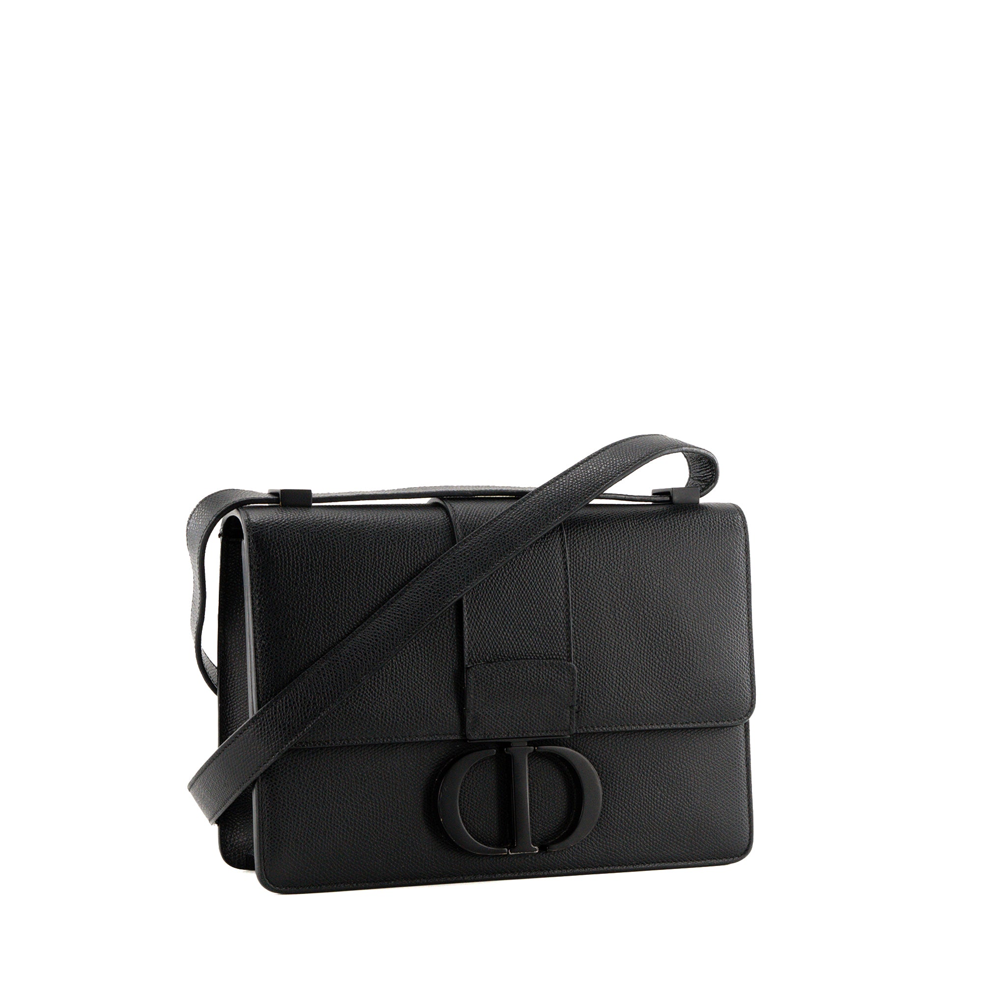 DIOR - Sac à bandoulière 30 Montaigne Dior en cuir grainé édition so black