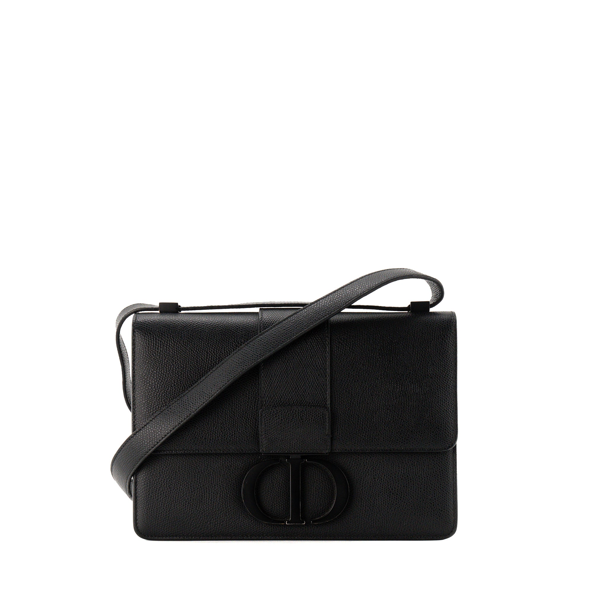 DIOR - Sac à bandoulière 30 Montaigne Dior en cuir grainé édition so black