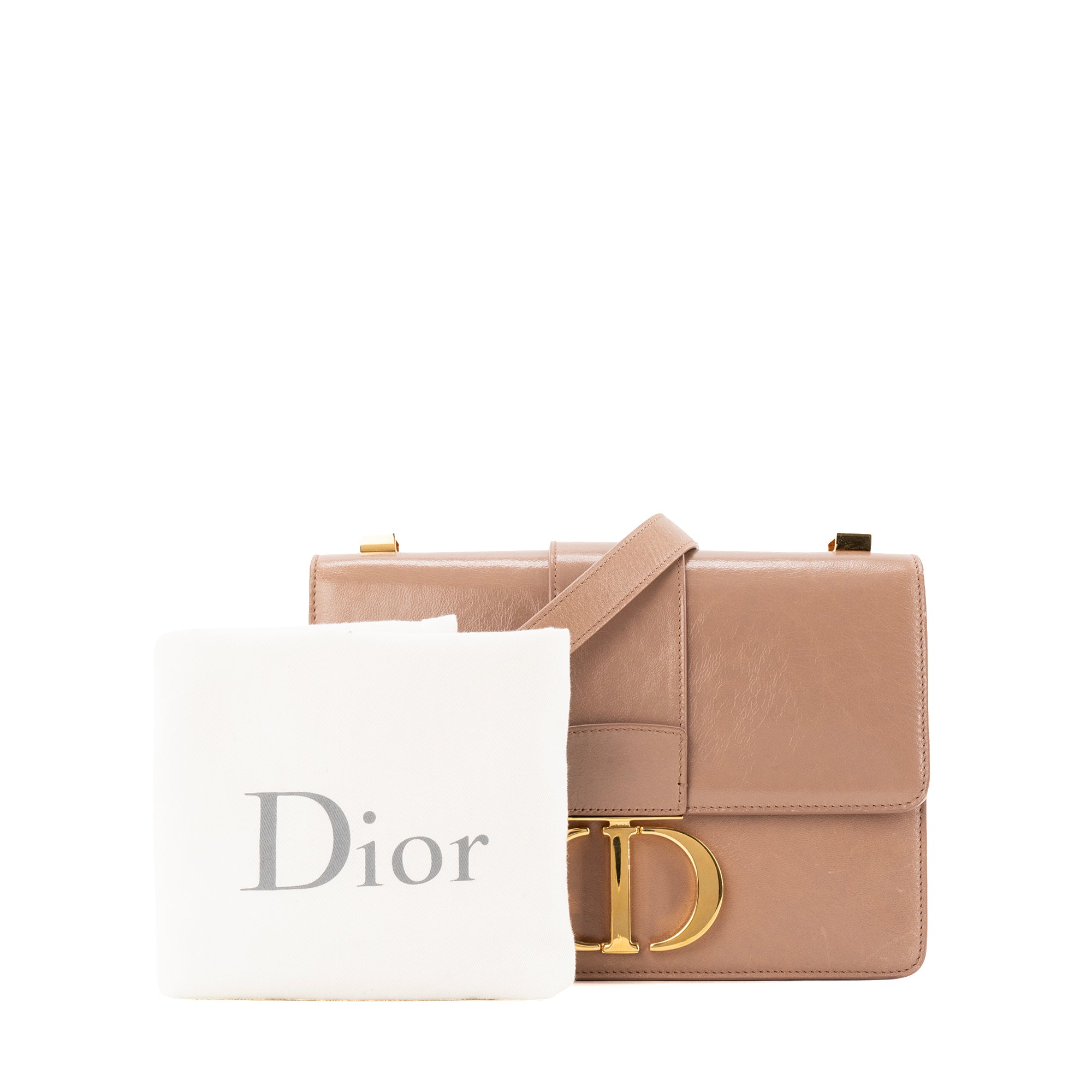 DIOR - Sac à bandoulière 30 Montaigne Dior en cuir lisse rose