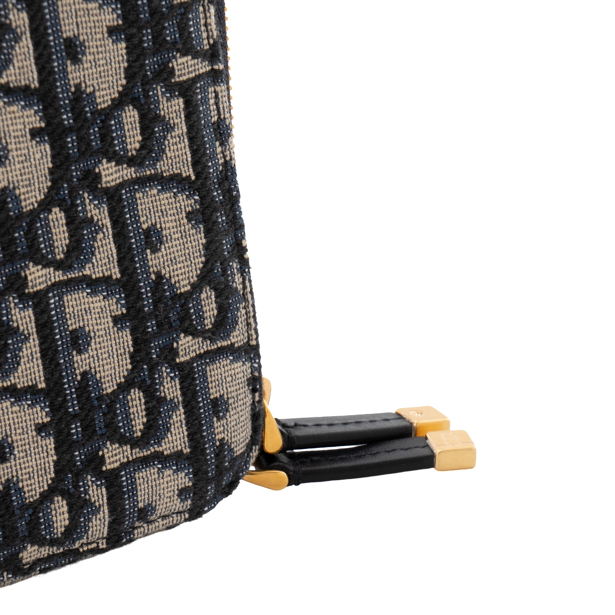 DIOR - Sac à bandoulière 30 Montaigne Pouch Dior en toile Dior Oblique bleu marine et beige