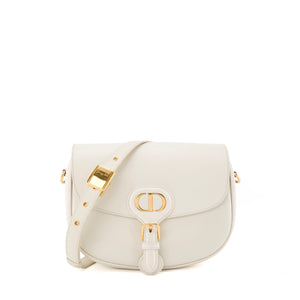 DIOR - Sac à bandoulière Bobby Dior en cuir lisse blanc