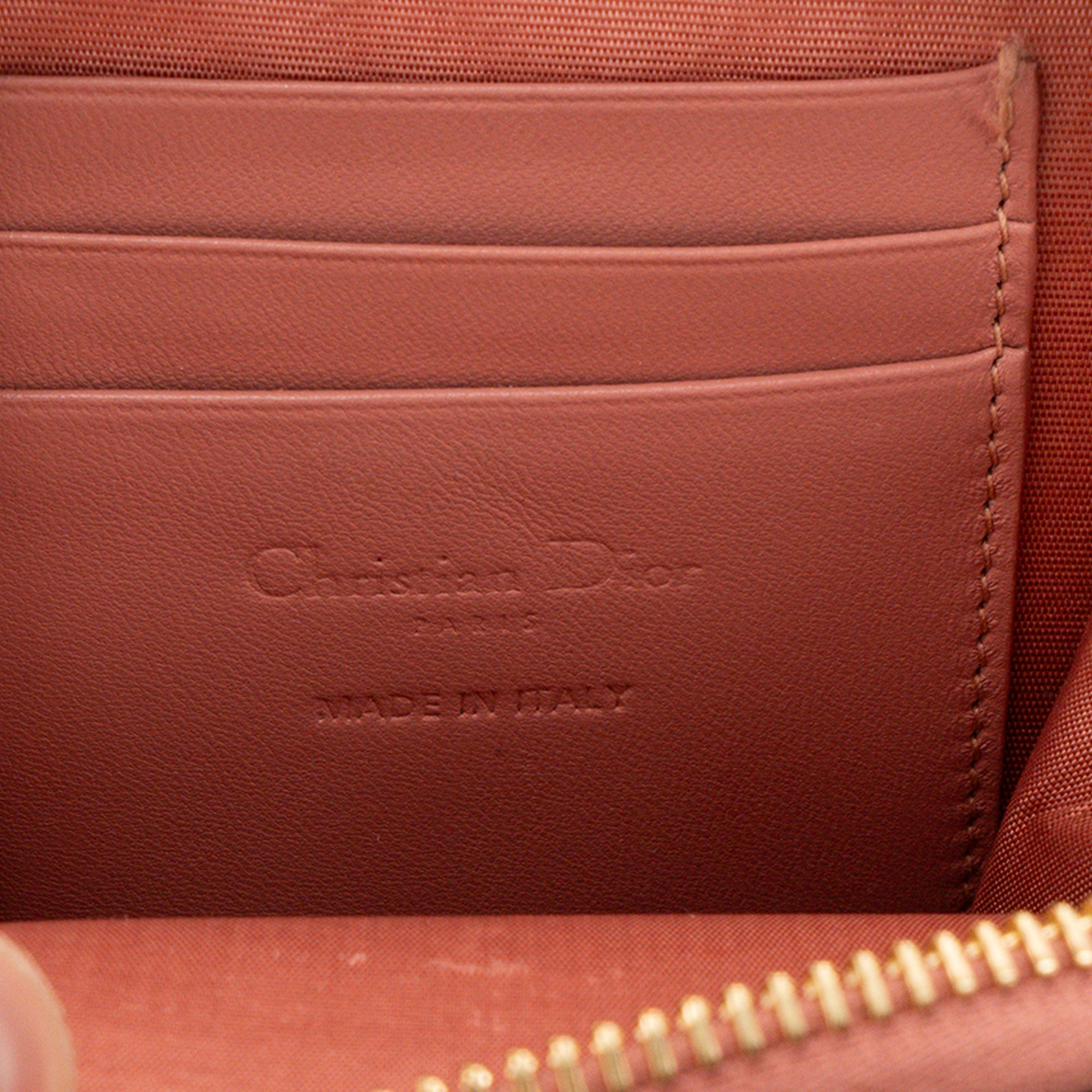 DIOR - Sac à bandoulière Call'In Lady Dior en cuir cannage dégradé de rose et marron