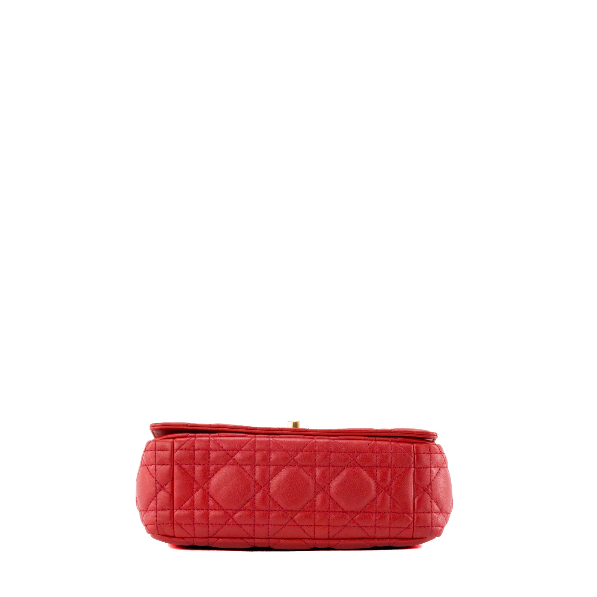 DIOR - Sac à bandoulière Caro Dior en cuir cannage rouge