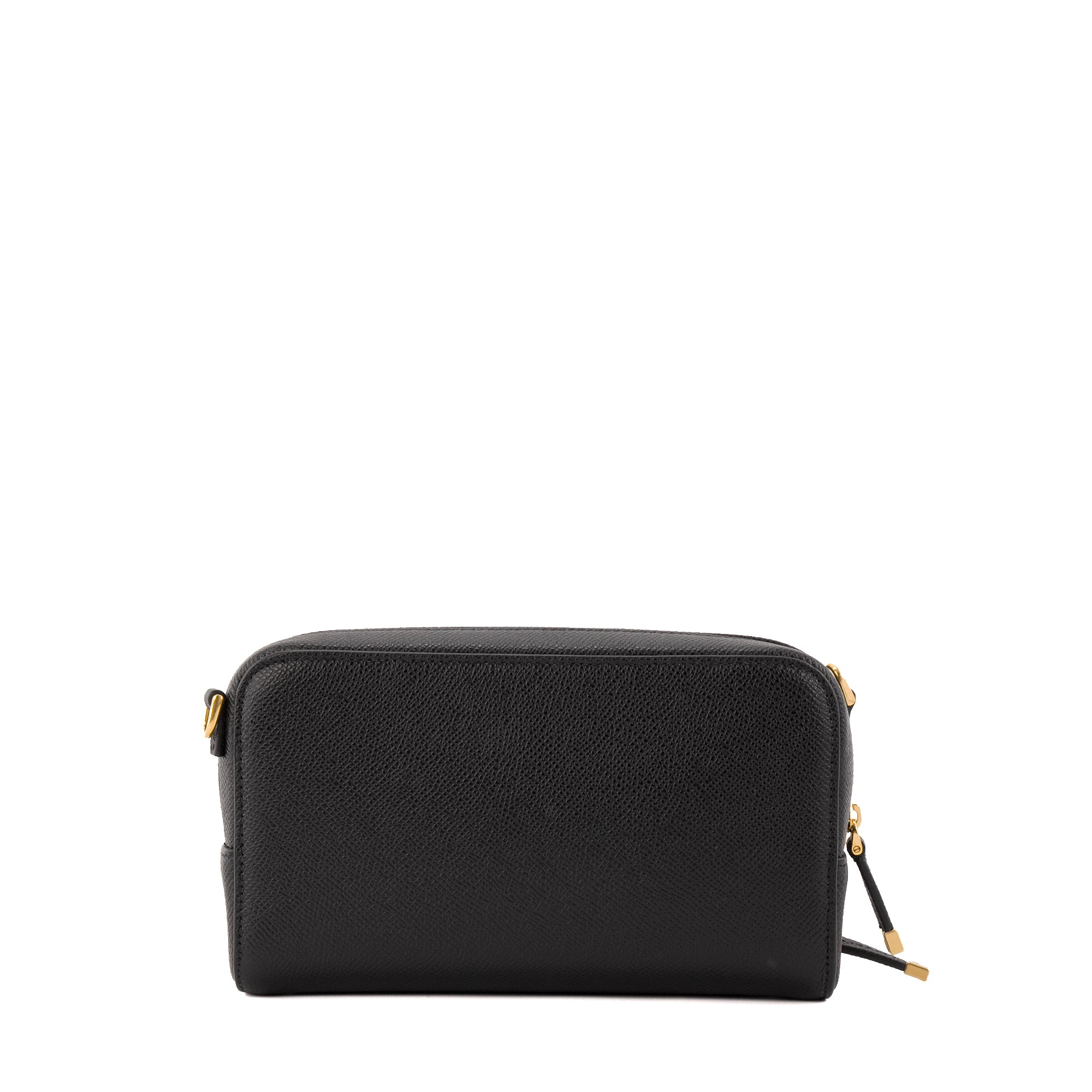 DIOR - Sac à bandoulière Caro Double Pouch Dior en cuir grainé noir