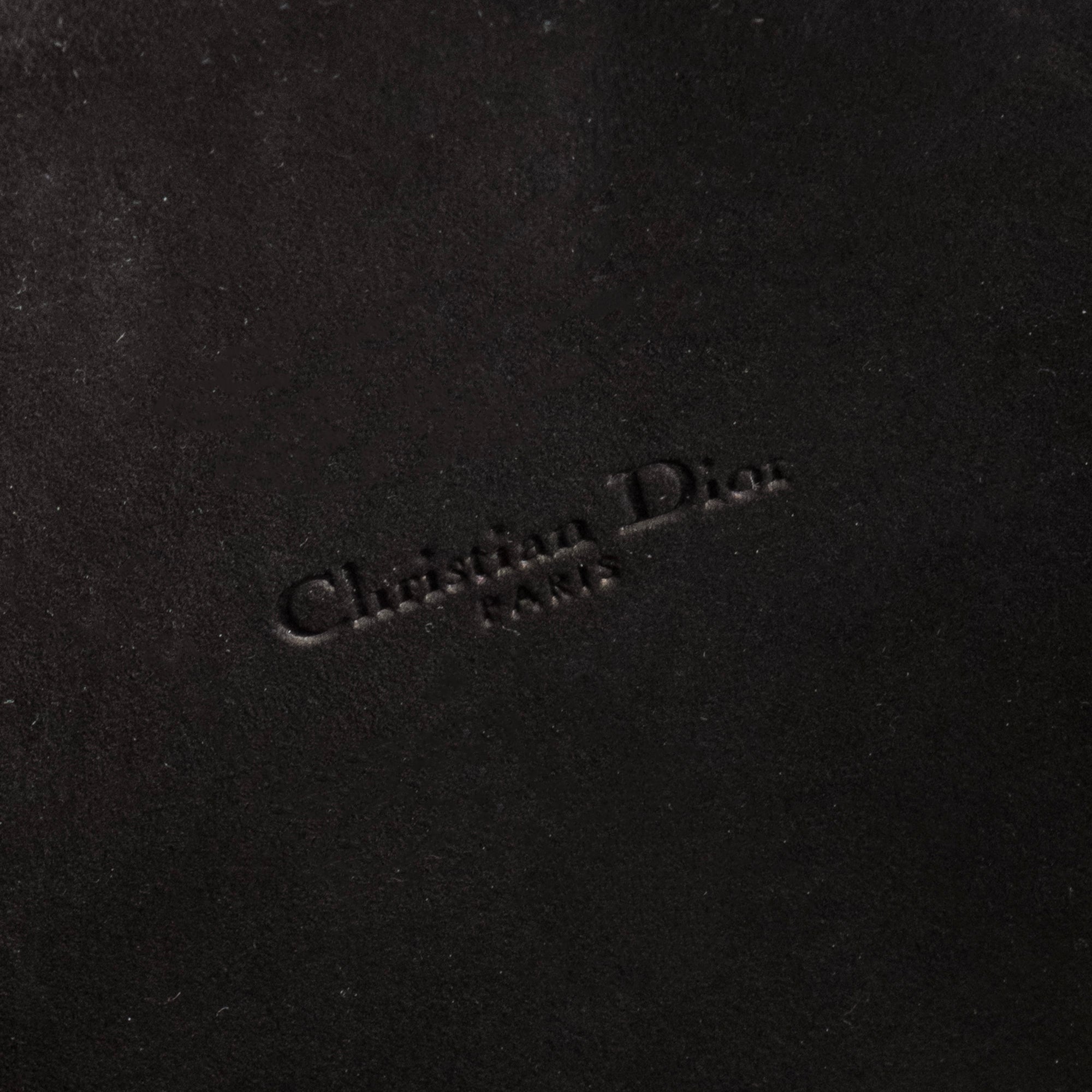 DIOR - Sac à bandoulière Caro Double Pouch Dior en cuir grainé noir