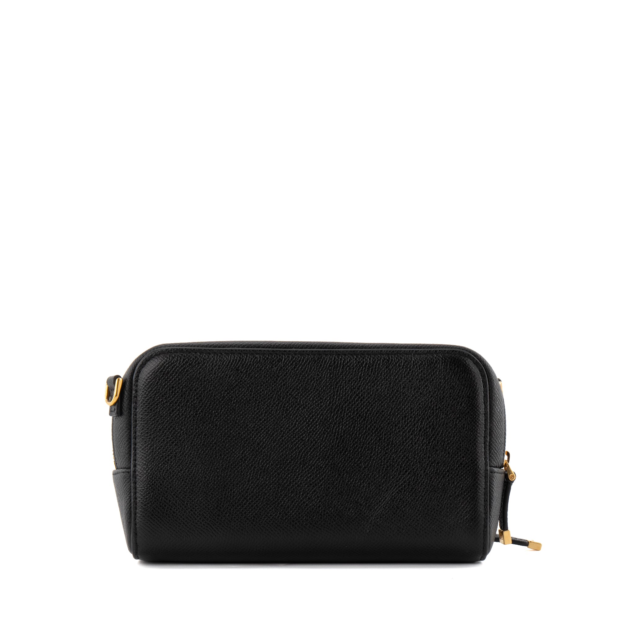 DIOR - Sac à bandoulière Caro Double Pouch Dior en cuir grainé noir