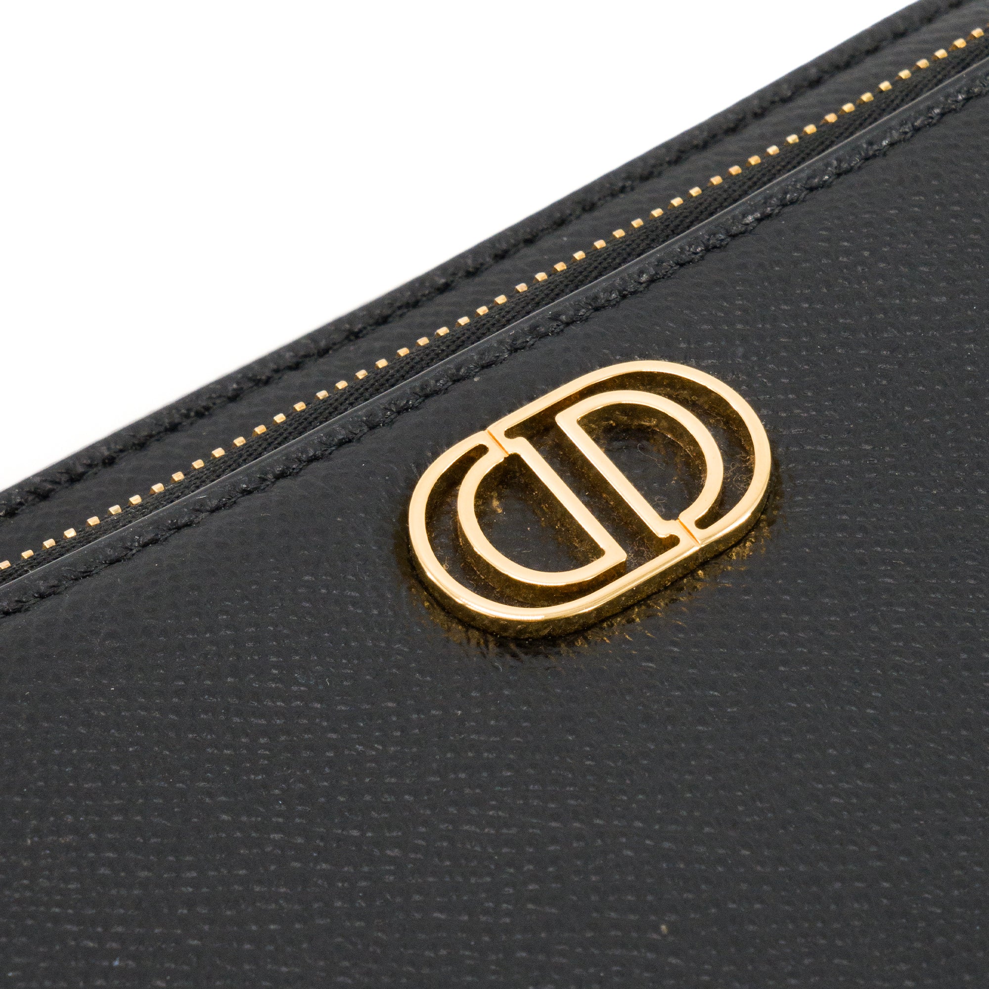DIOR - Sac à bandoulière Caro Double Pouch Dior en cuir grainé noir