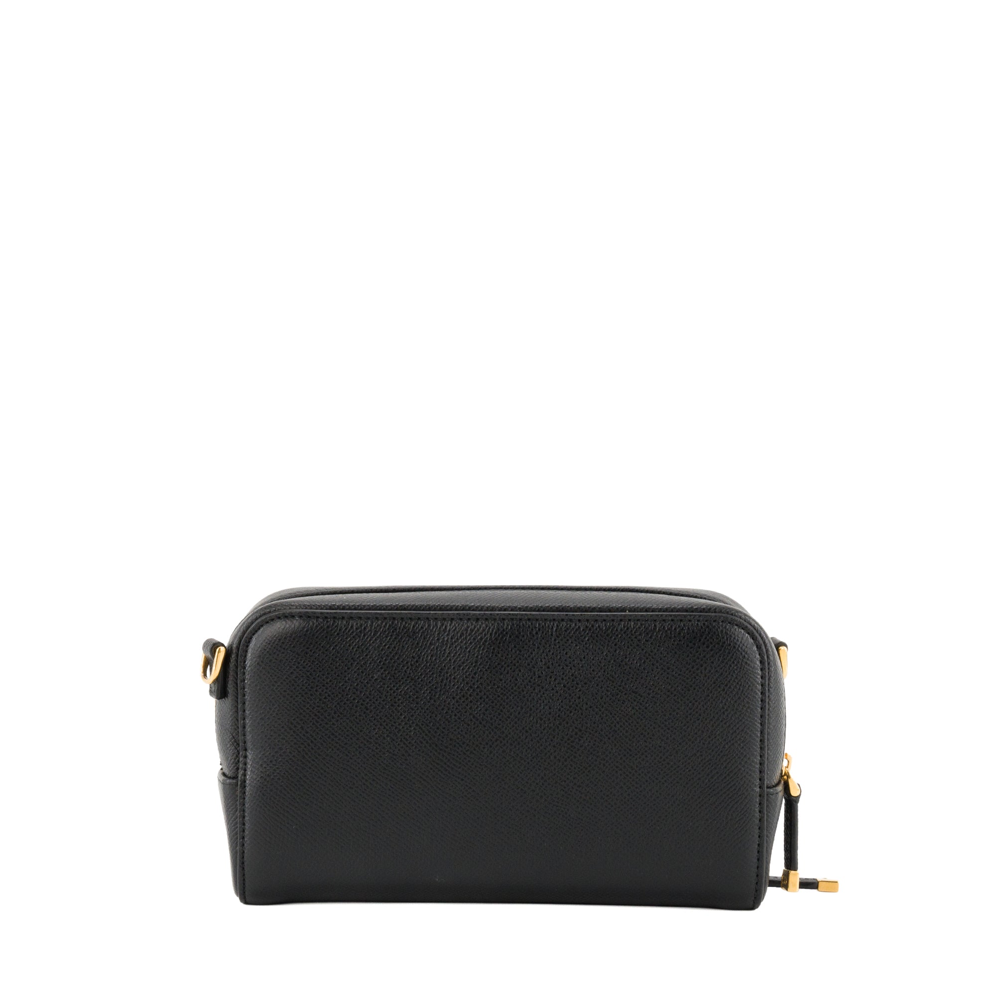 DIOR - Sac à bandoulière Caro Double Pouch Dior en cuir grainé noir