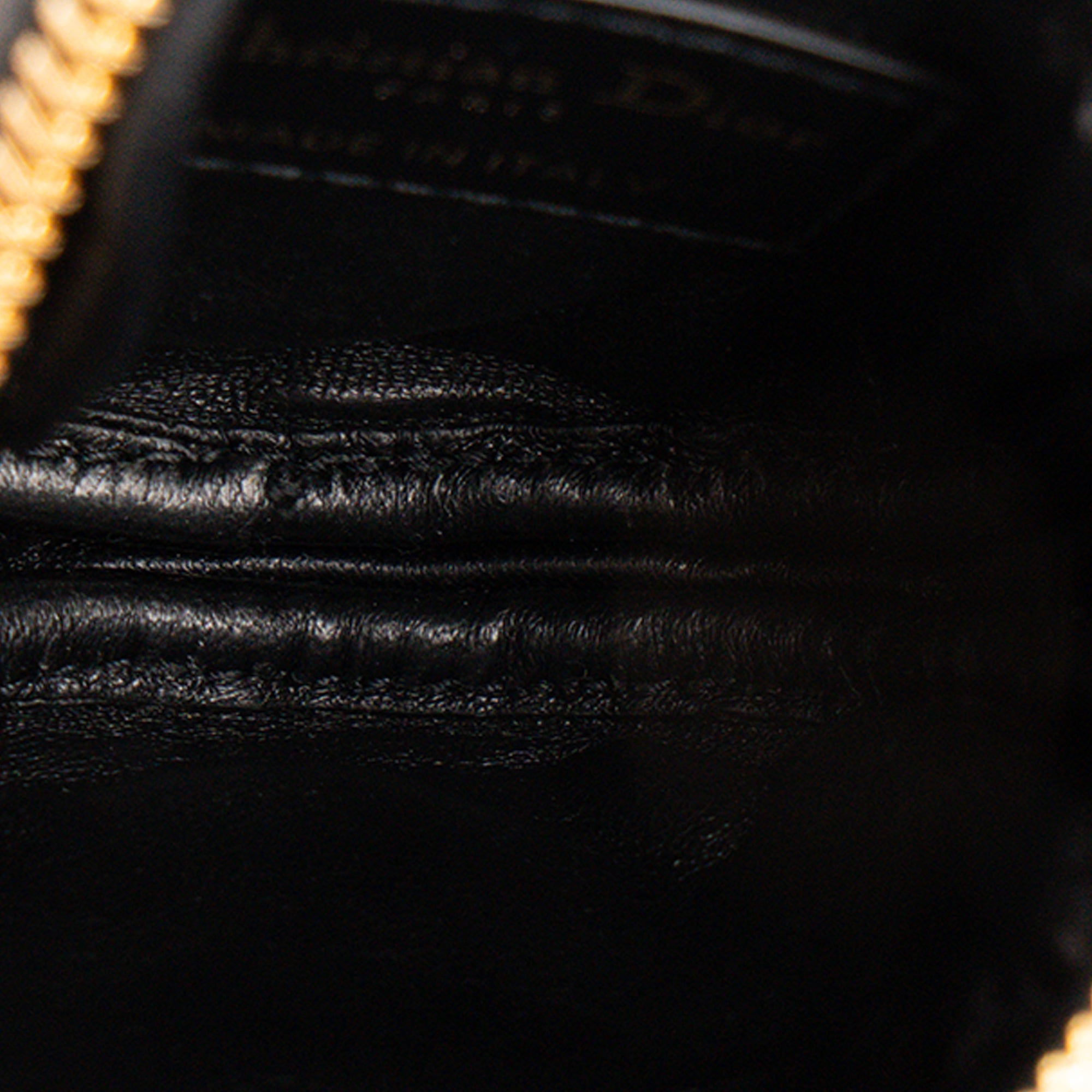 DIOR - Dior Caro Mini Round Crossbody Bag in Black Cannage Leather