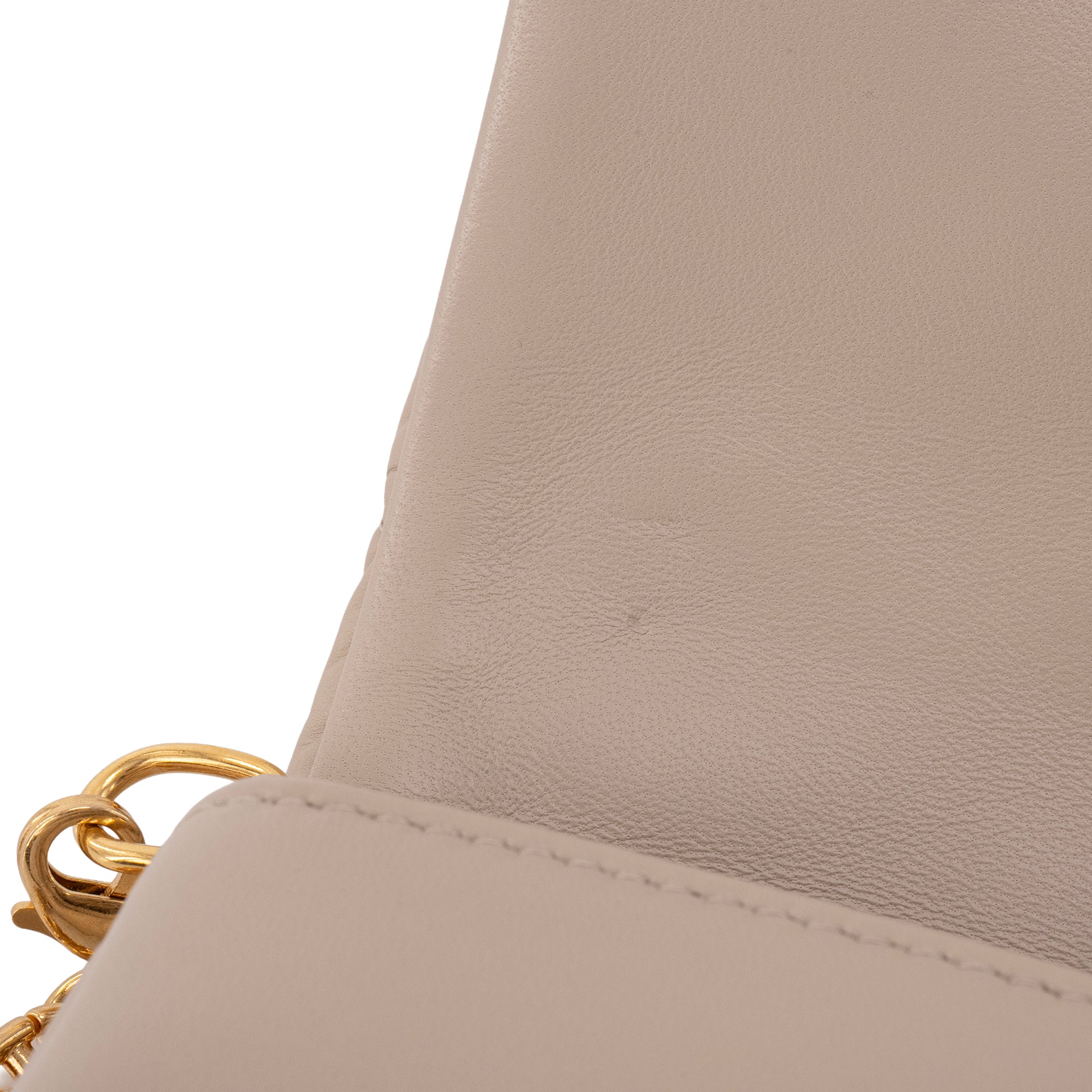 DIOR - Sac à bandoulière Caro Pouch Dior en cuir beige