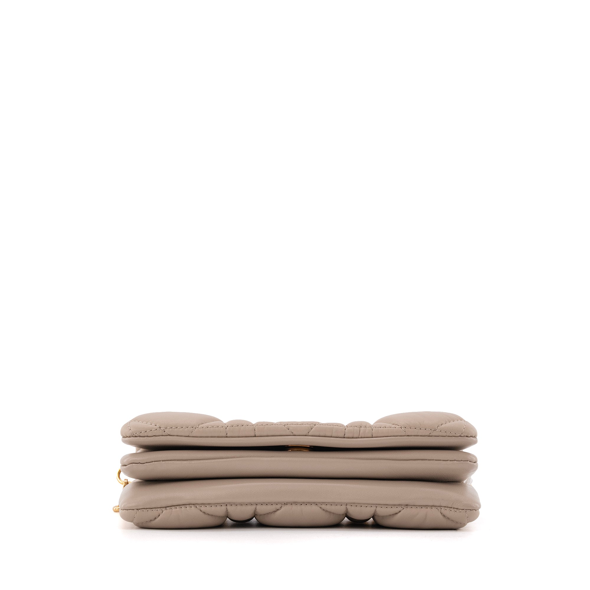 DIOR - Sac à bandoulière Caro Pouch Dior en cuir beige