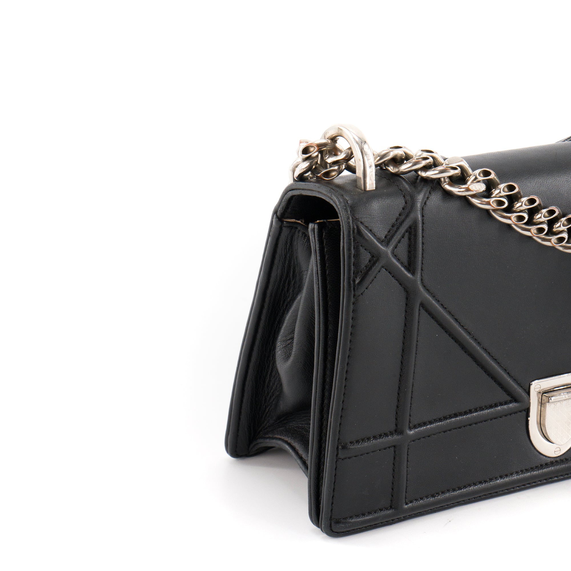 DIOR - Sac à bandoulière Diorama Dior en cuir lisse noir