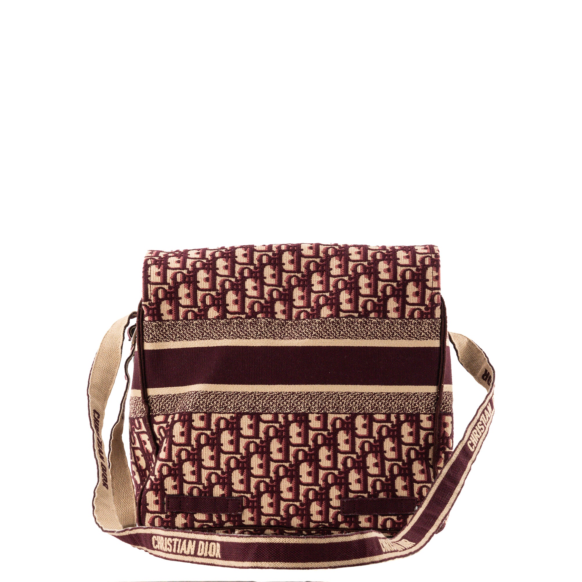 DIOR - Sac à bandoulière Diorcamp Dior en toile Dior Oblique bordeaux