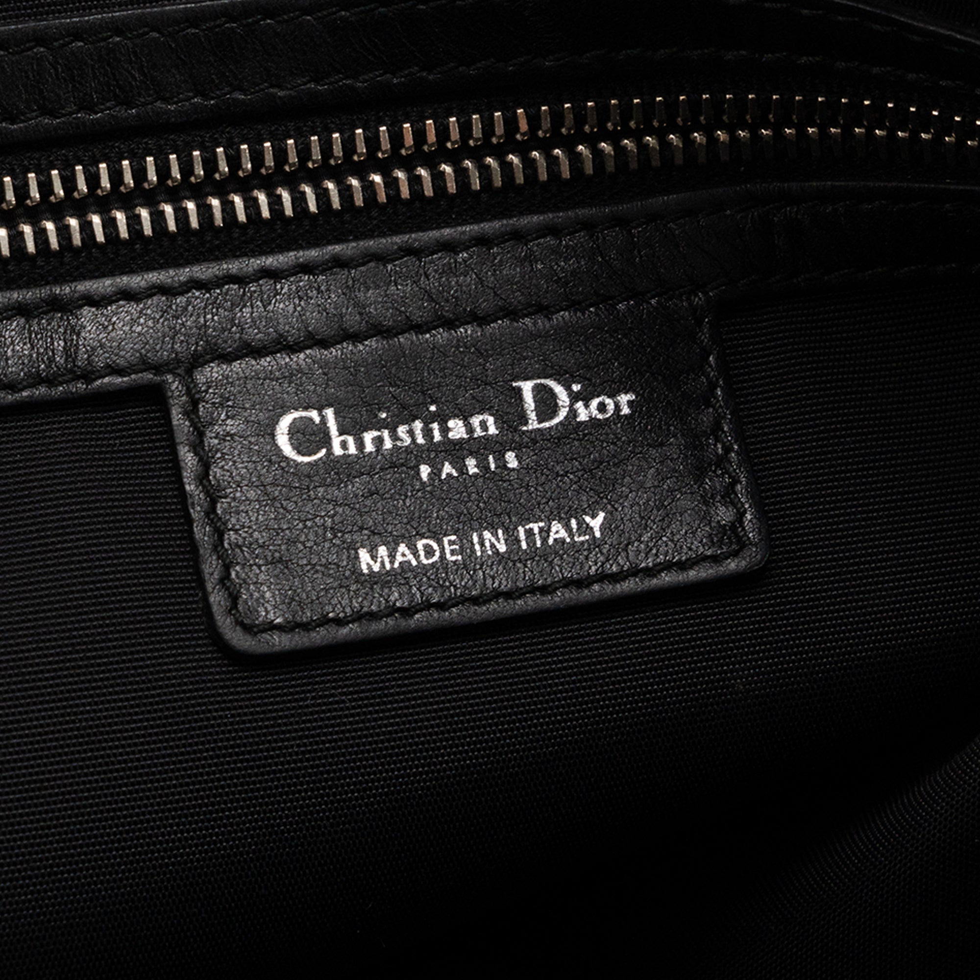 DIOR - Sac à bandoulière Granville Dior en cuir lisse noir