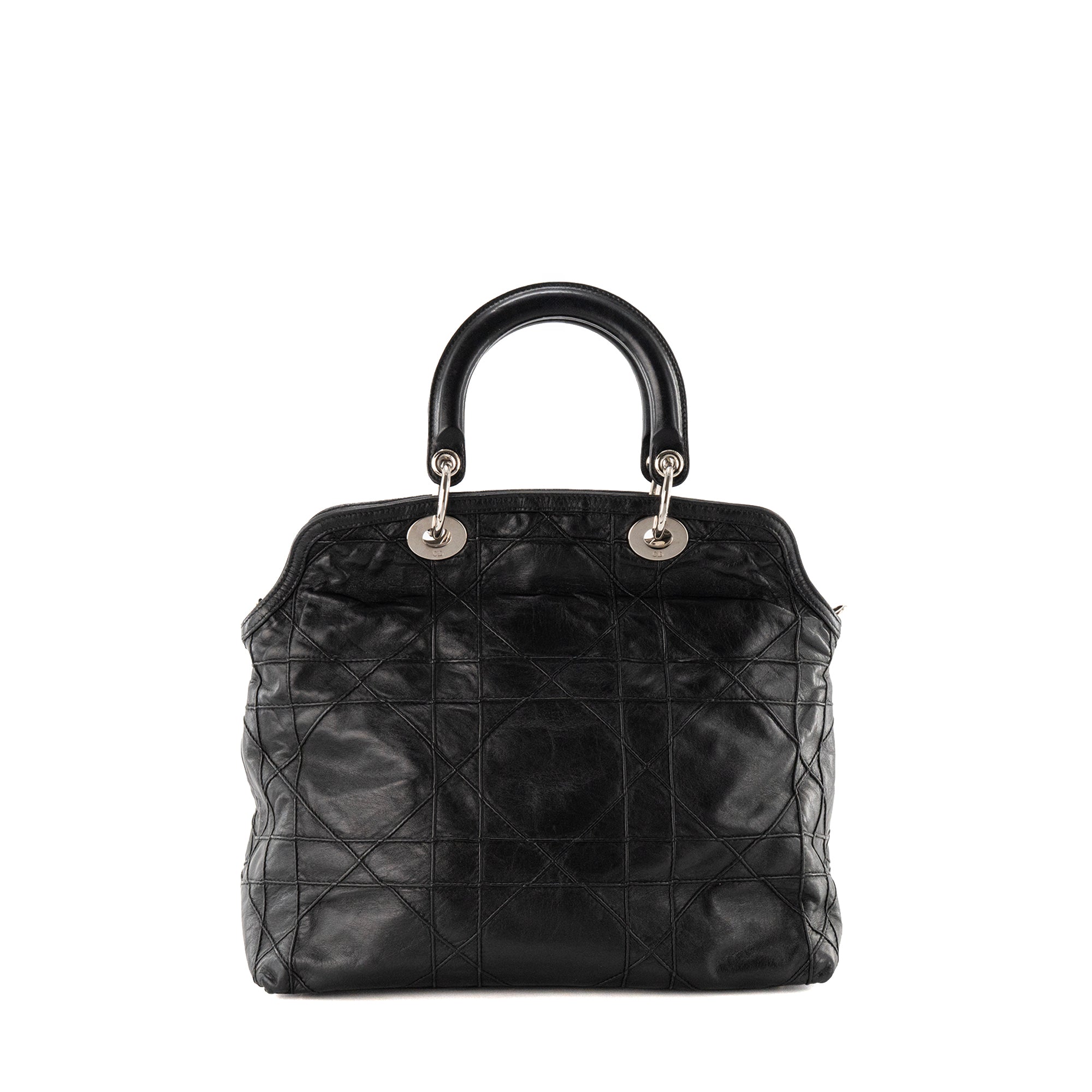 DIOR - Sac à bandoulière Granville Dior en cuir lisse noir