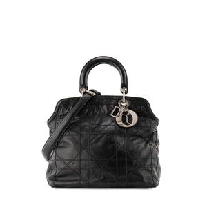 DIOR - Sac à bandoulière Granville Dior en cuir lisse noir