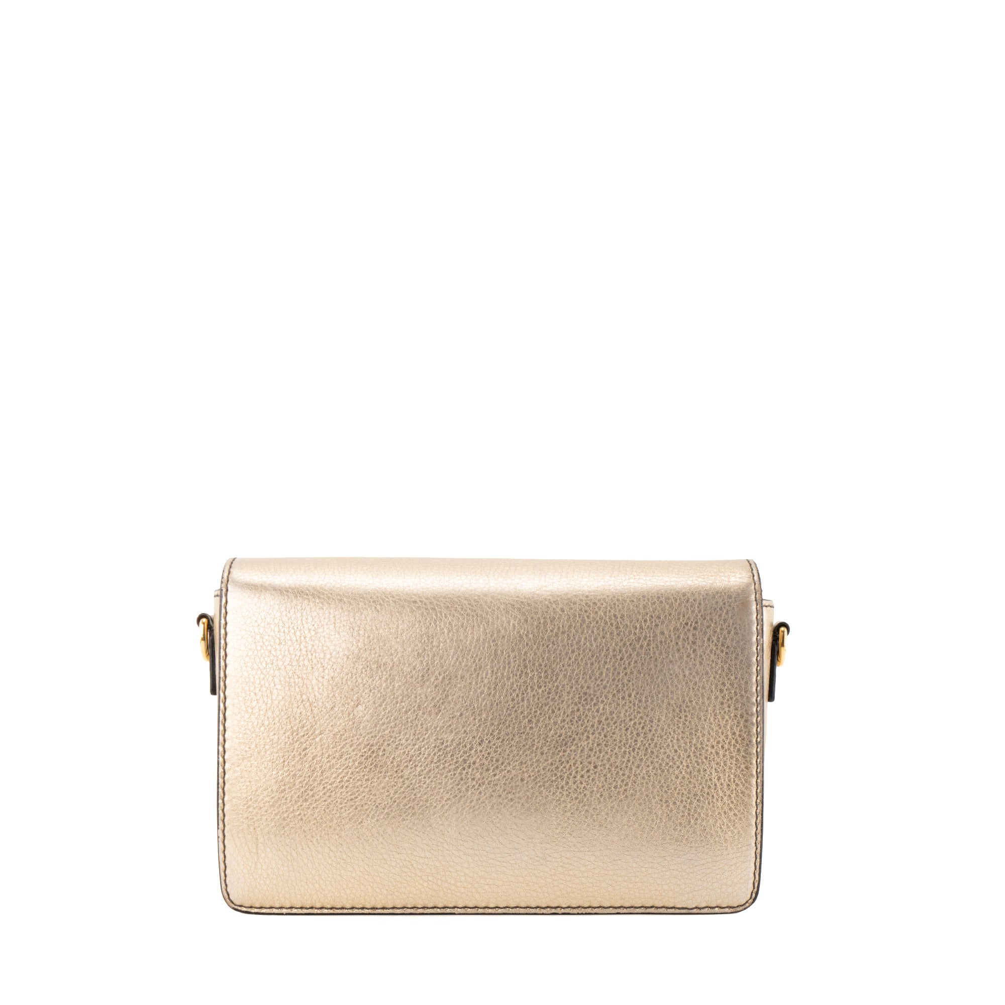 DIOR - Sac à bandoulière J'adior Dior en cuir grainé métallisé doré