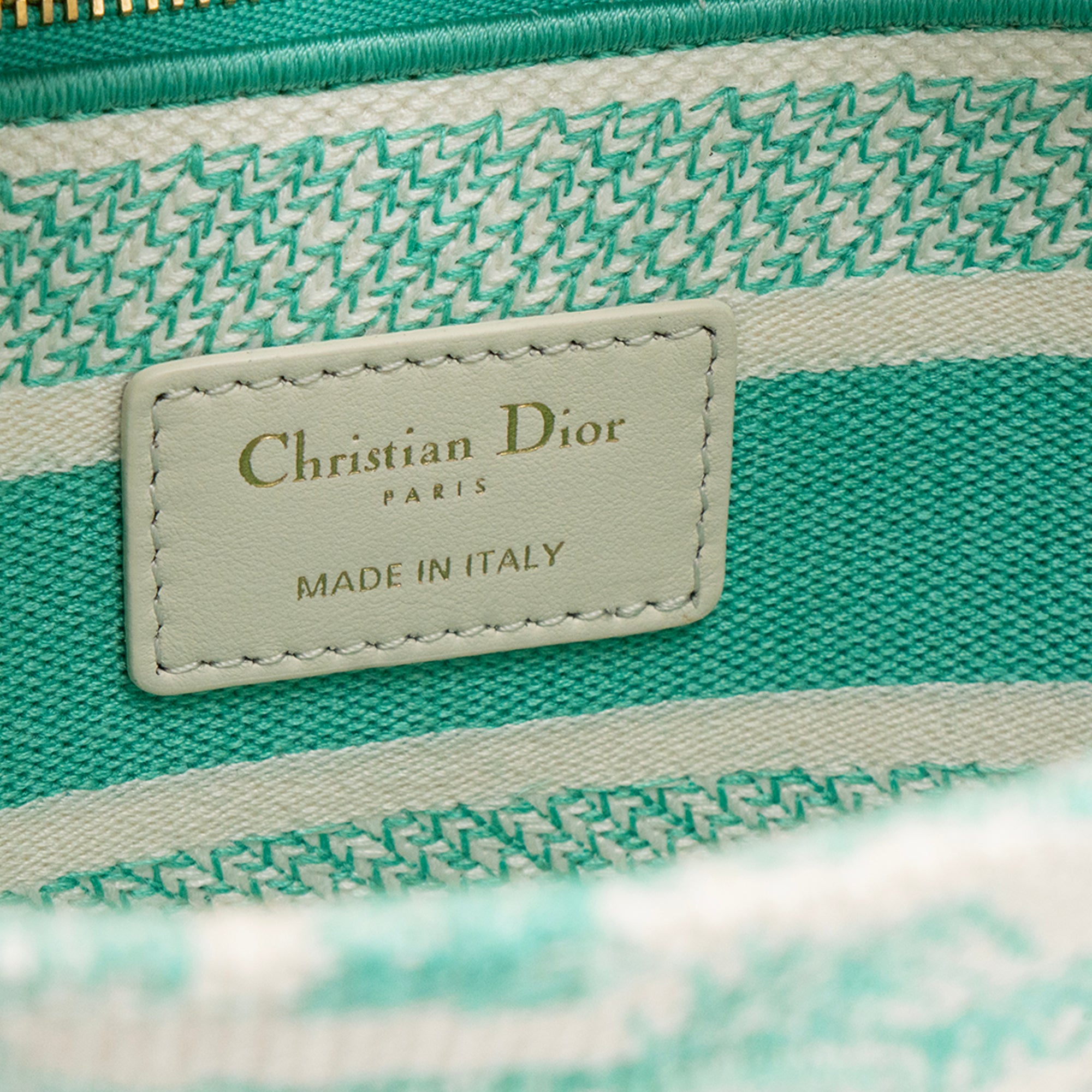 DIOR - Sac à bandoulière Lady D-Lite Dior en toile blanche et bleue