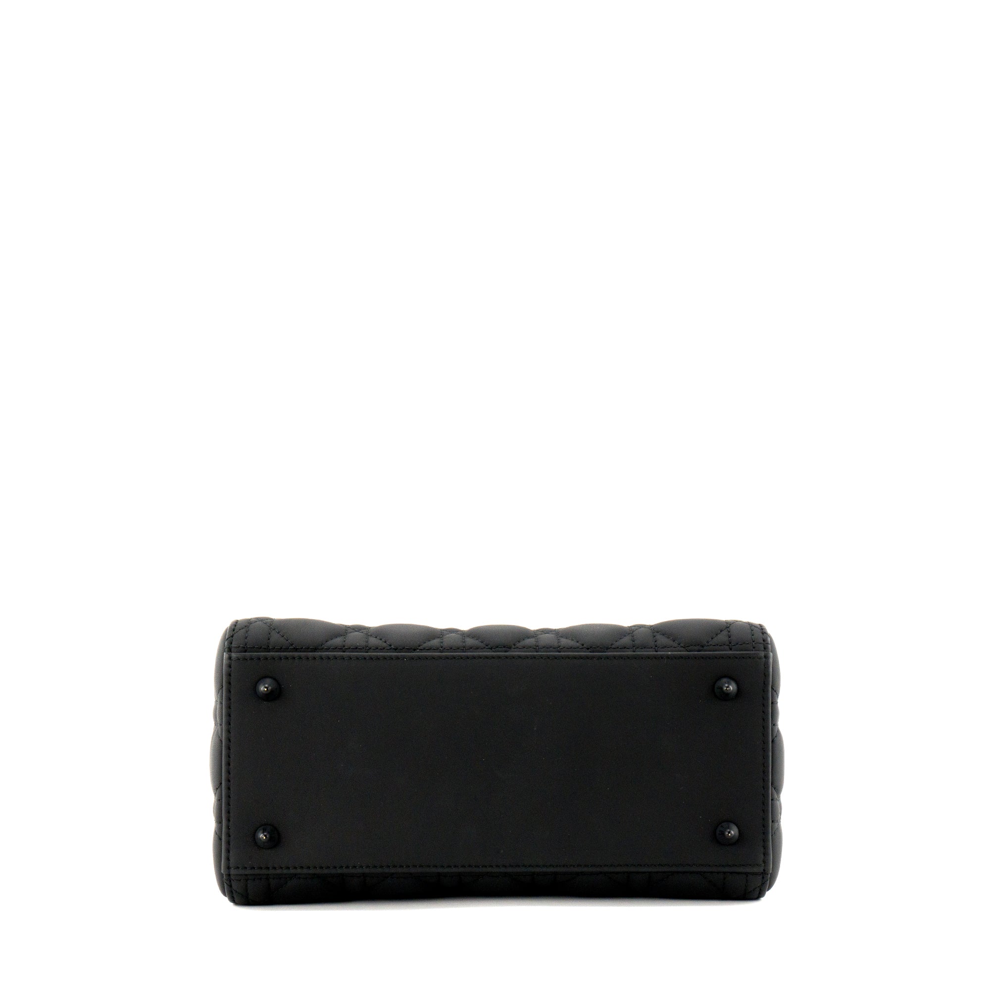 DIOR - Sac à bandoulière Lady Dior en cuir lisse noir édition limitée So Black