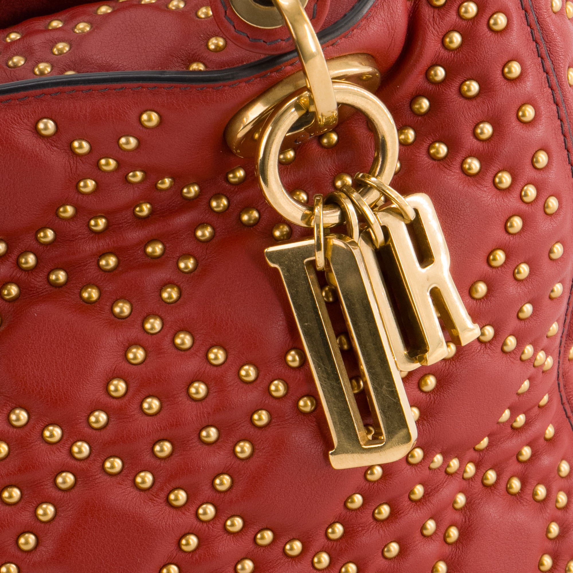 DIOR - Sac à bandoulière Lady Dior en cuir rouge édition limitée