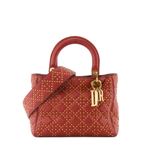 DIOR - Sac à bandoulière Lady Dior en cuir rouge édition limitée