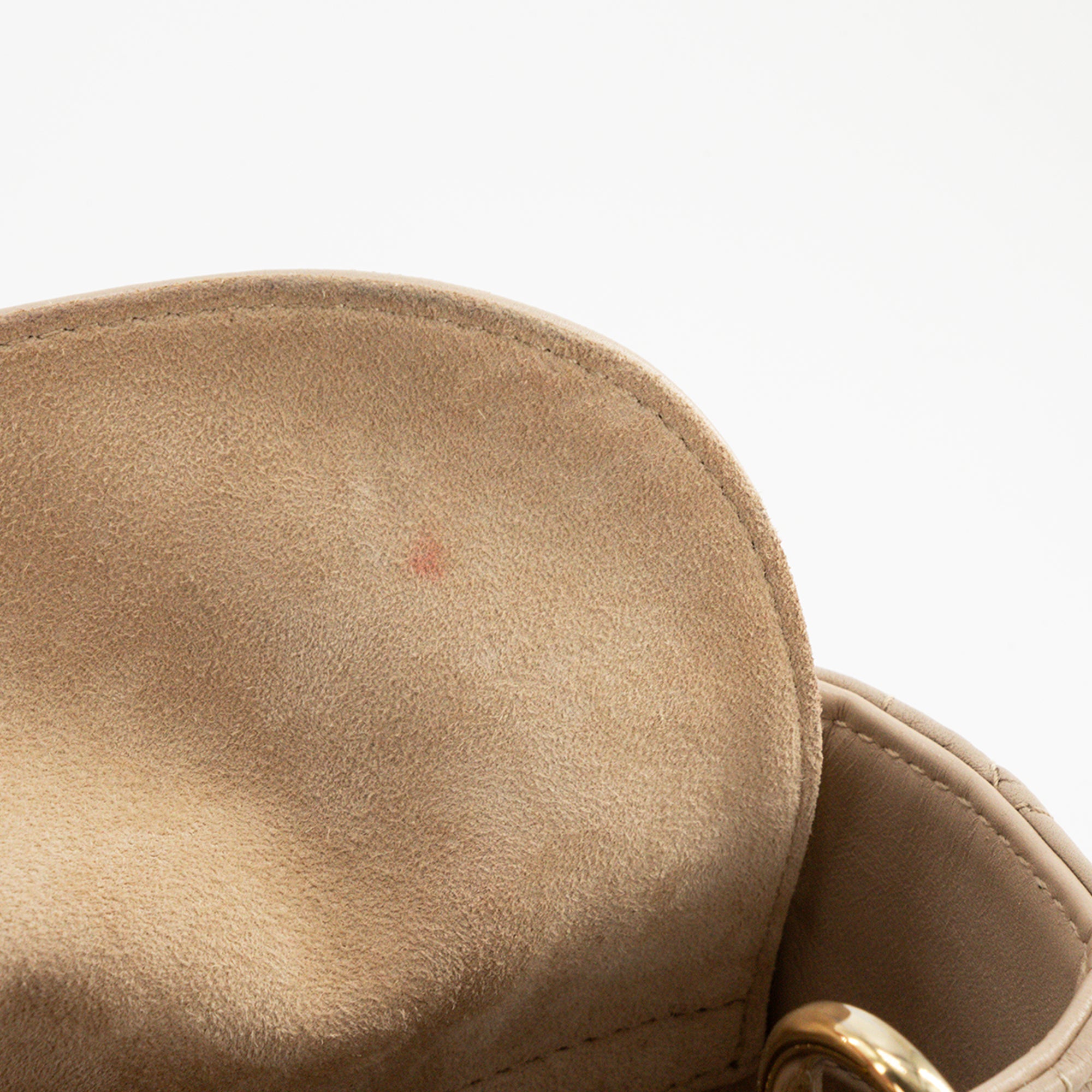 DIOR - Sac à bandoulière Lady Dior mini Dior en cuir cannage beige