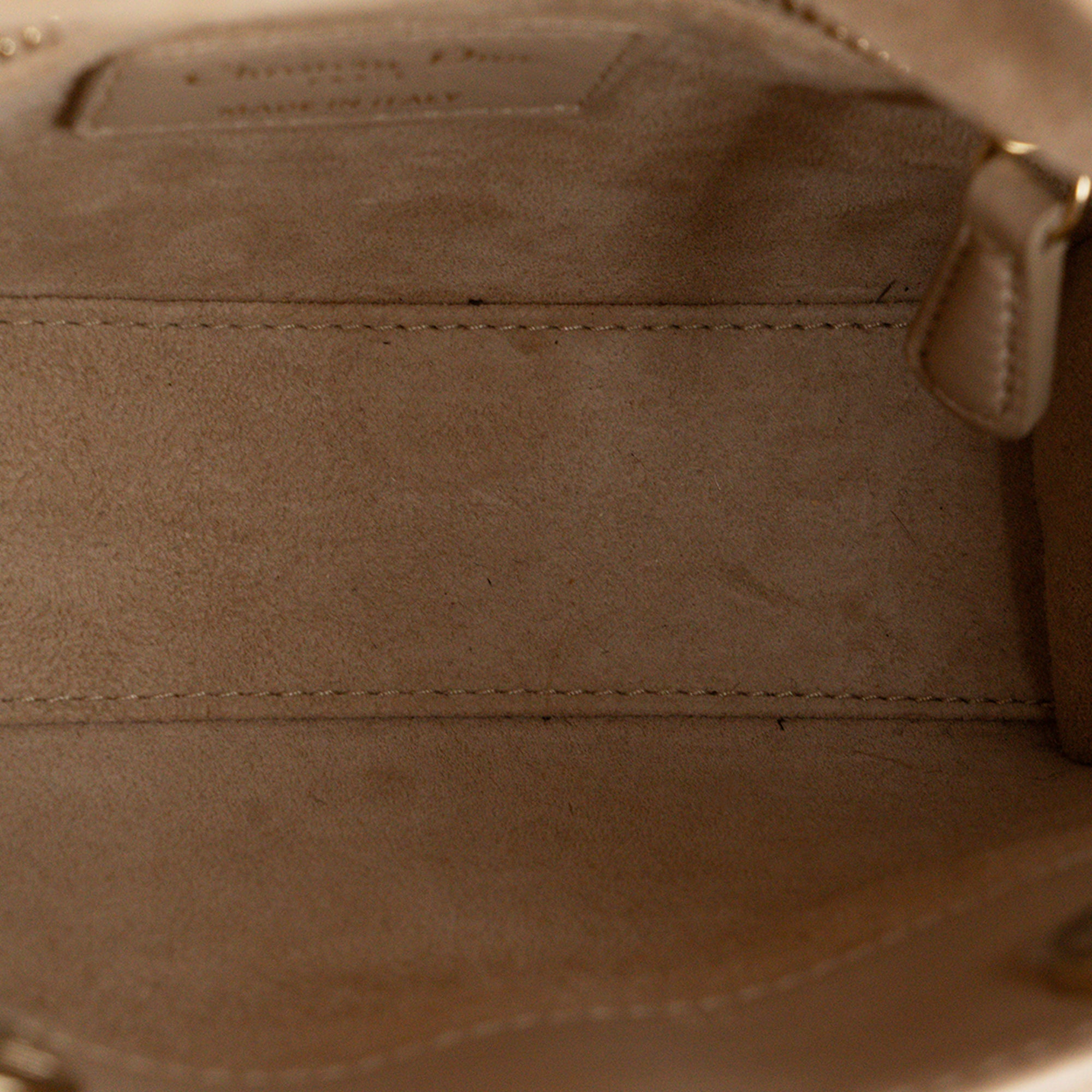 DIOR - Sac à bandoulière Lady Dior mini Dior en cuir cannage beige