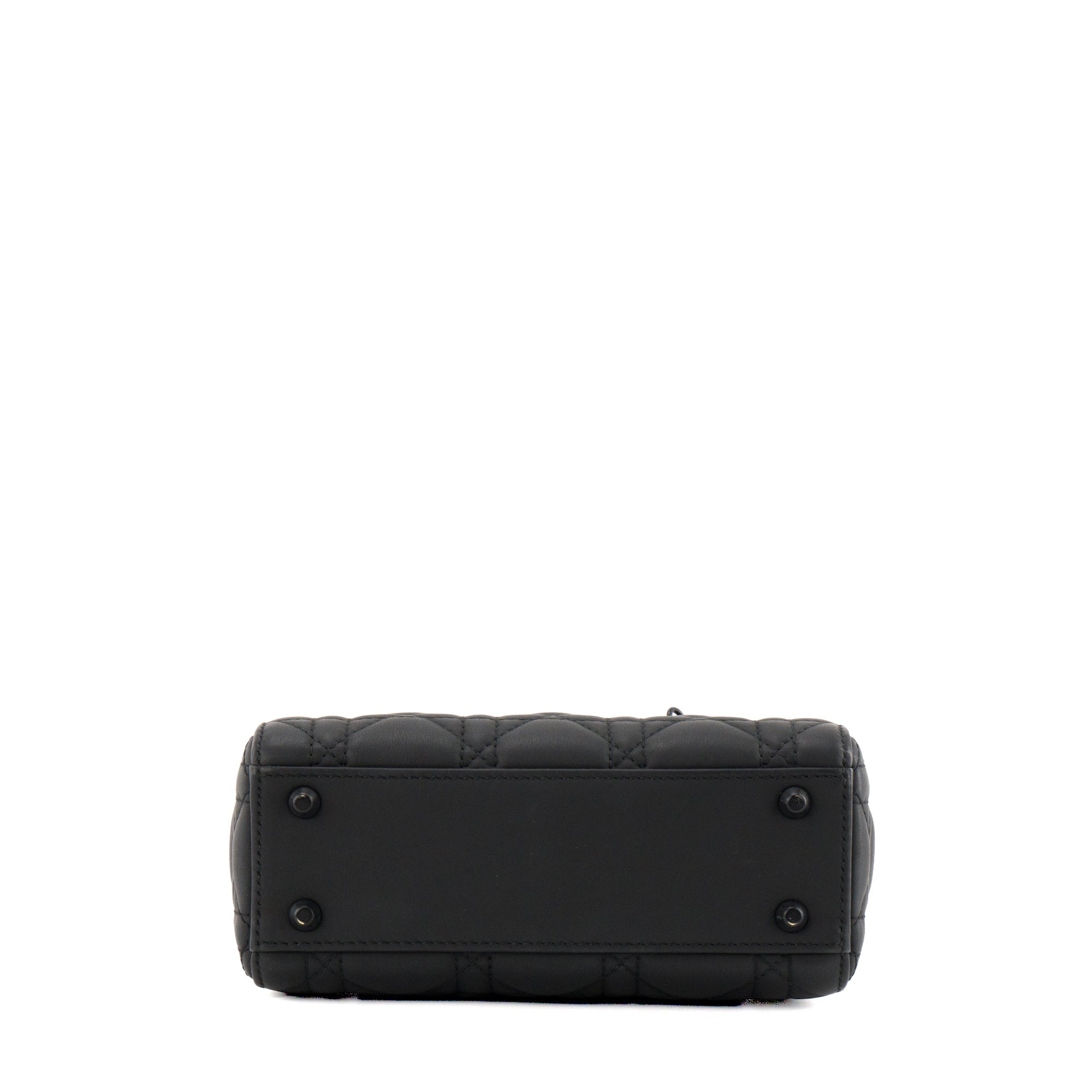 DIOR - Sac à bandoulière Lady Dior mini Dior en cuir cannage full black