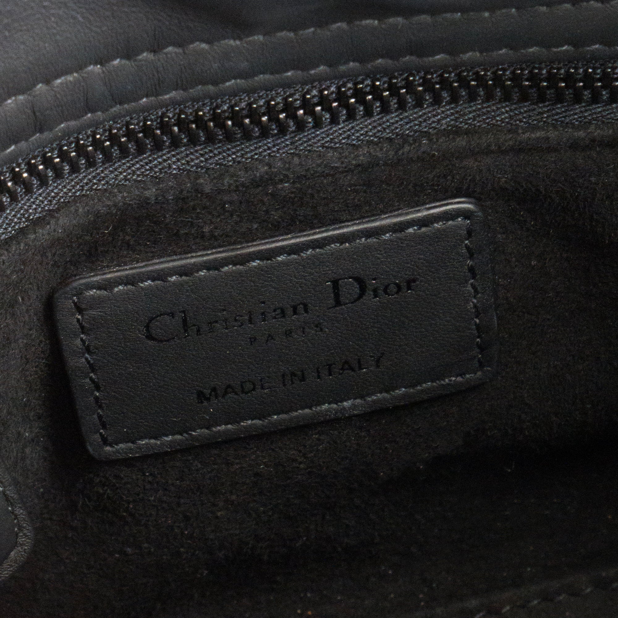 DIOR - Sac à bandoulière Lady Dior mini Dior en cuir cannage full black