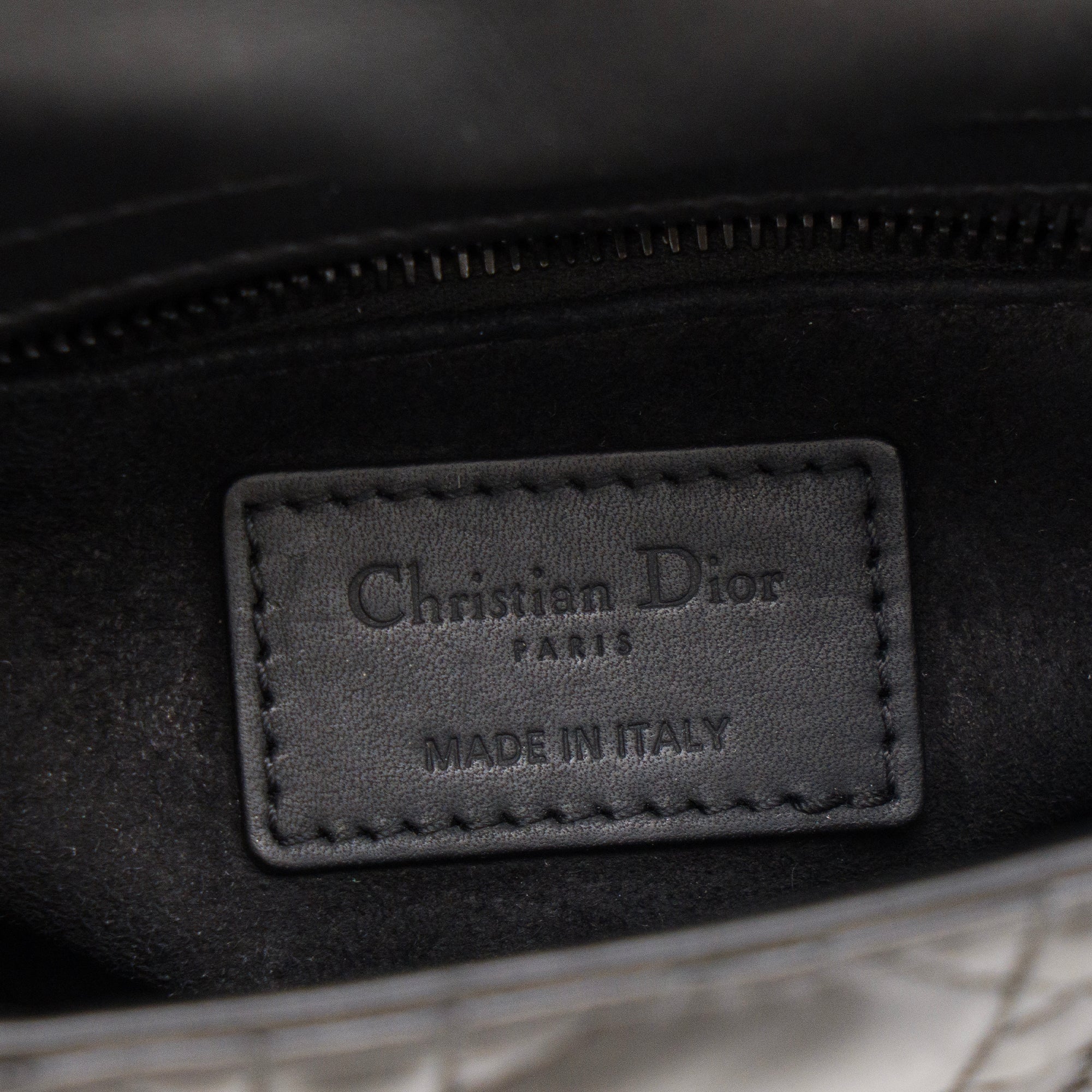 DIOR - Sac à bandoulière Lady Dior mini en cuir cannage full black
