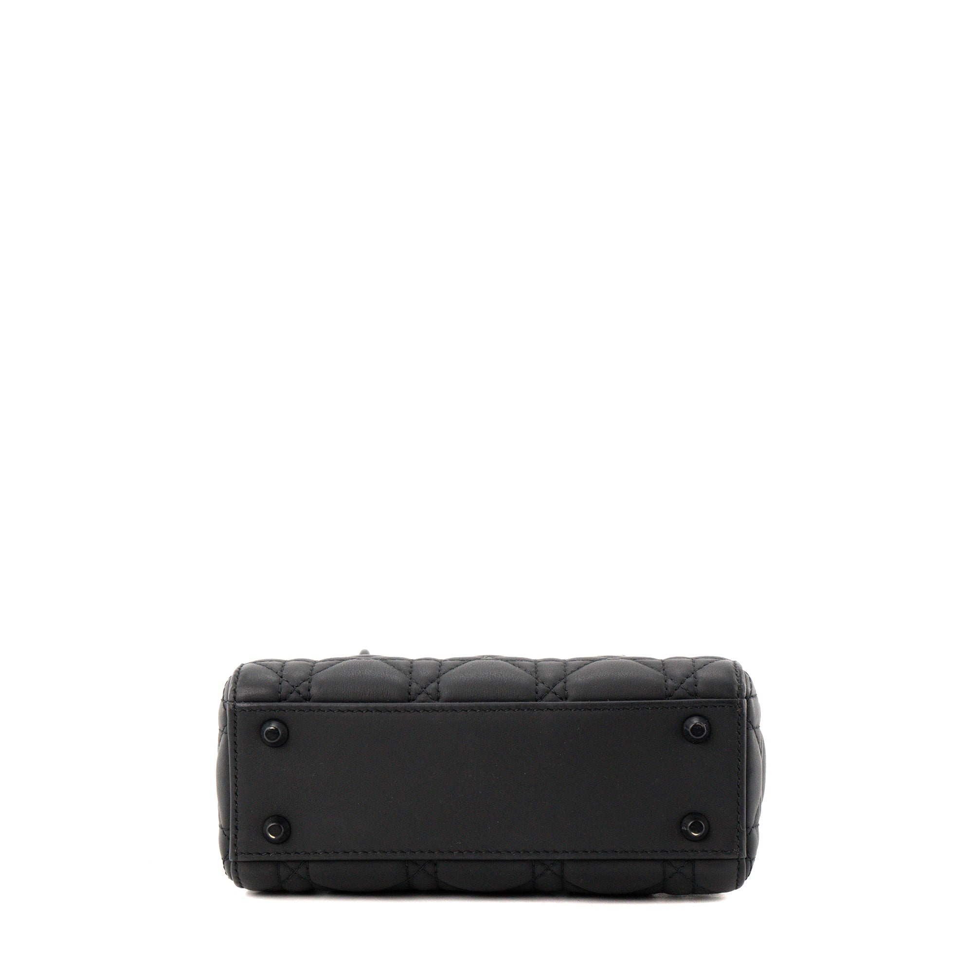 DIOR - Sac à bandoulière Lady Dior mini en cuir cannage noir