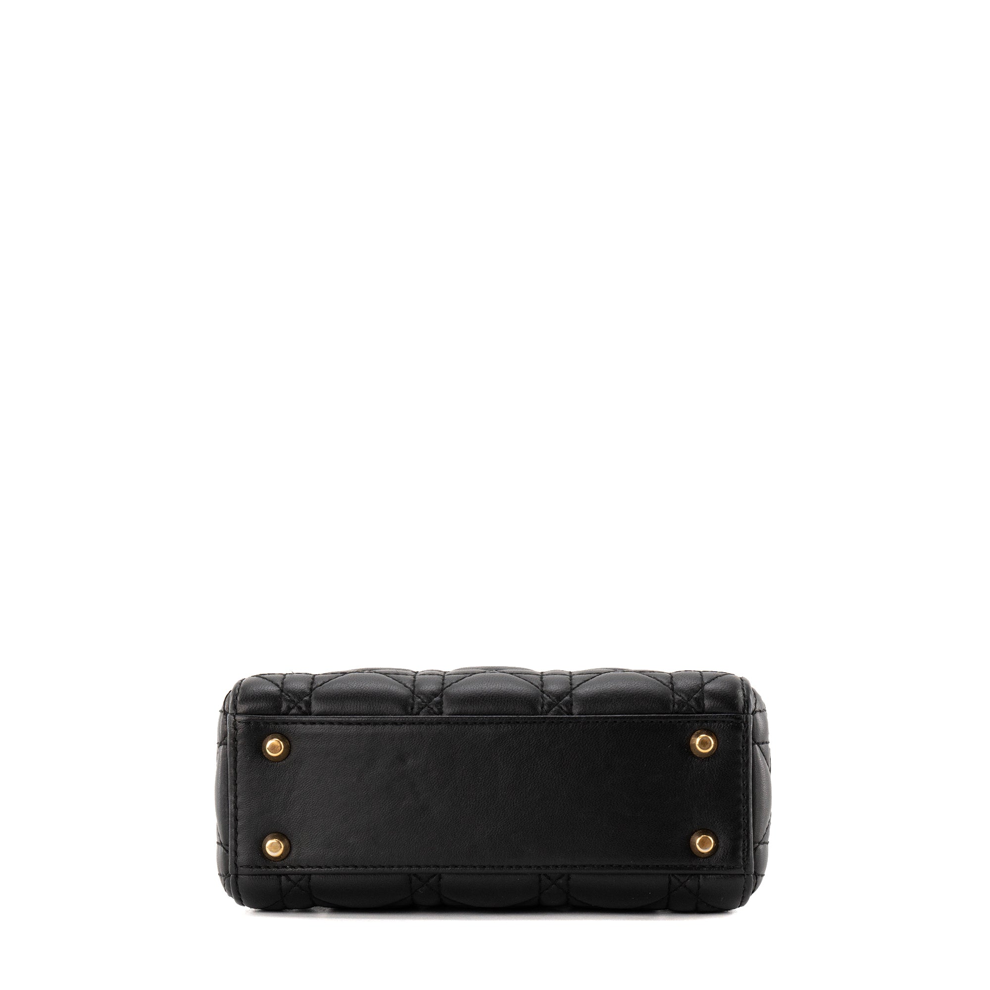 DIOR - Sac à bandoulière Lady Dior Mini en cuir cannage noir