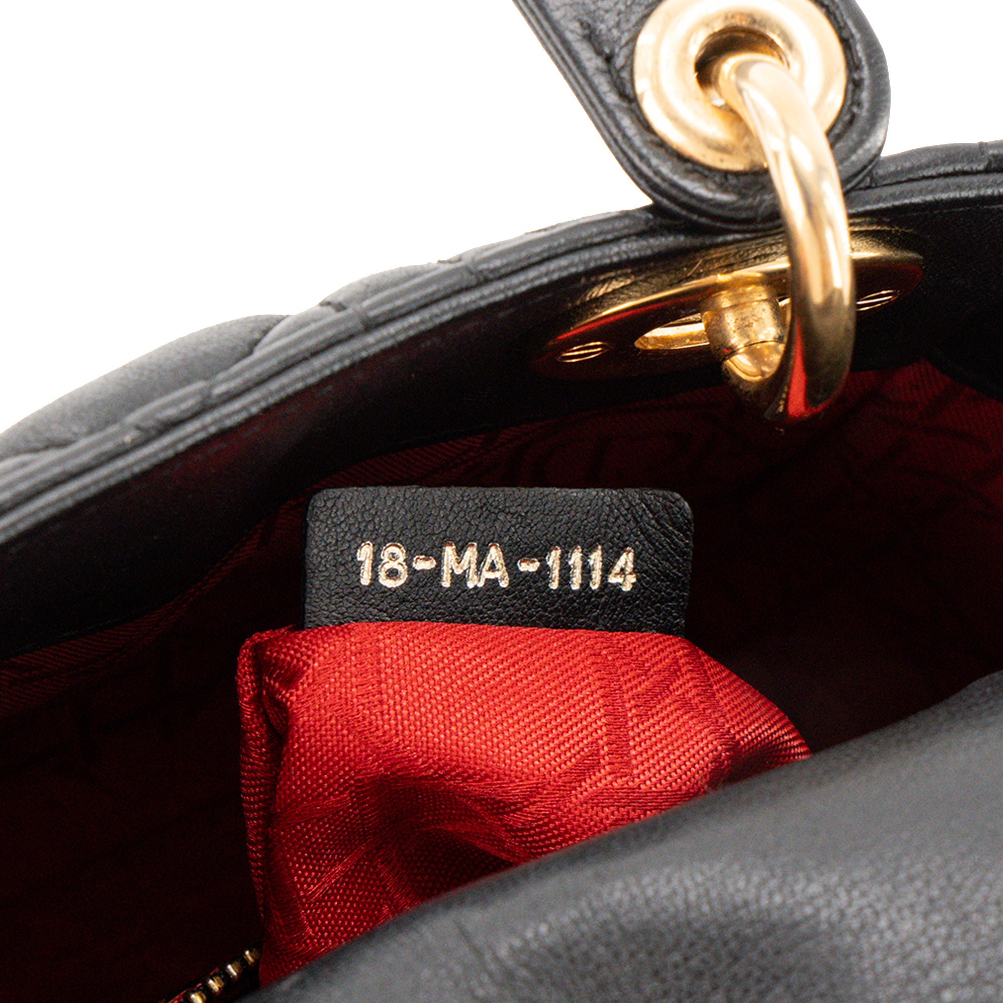 DIOR - Sac à bandoulière Lady Dior Mini en cuir cannage noir