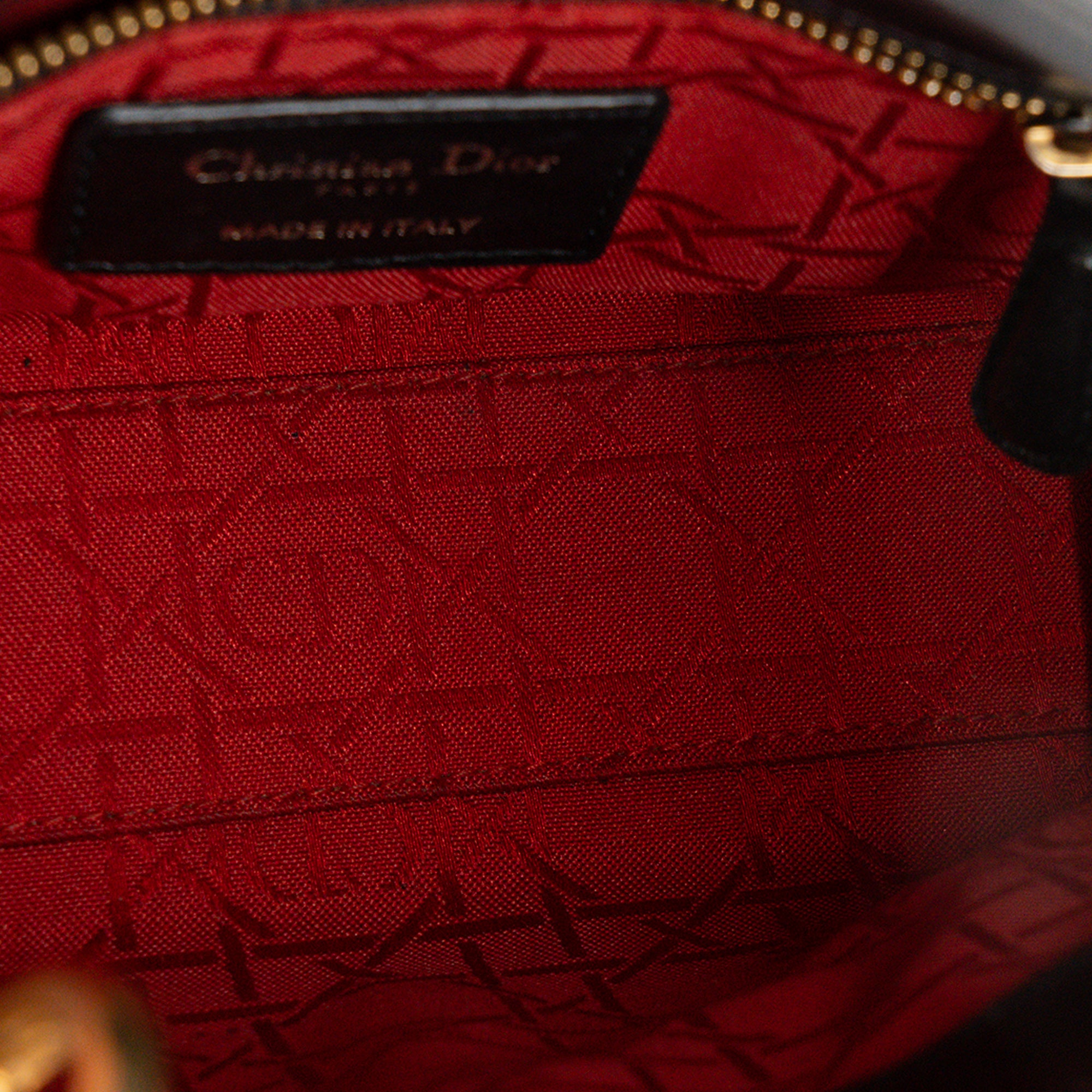 DIOR - Sac à bandoulière Lady Dior Mini en cuir cannage noir