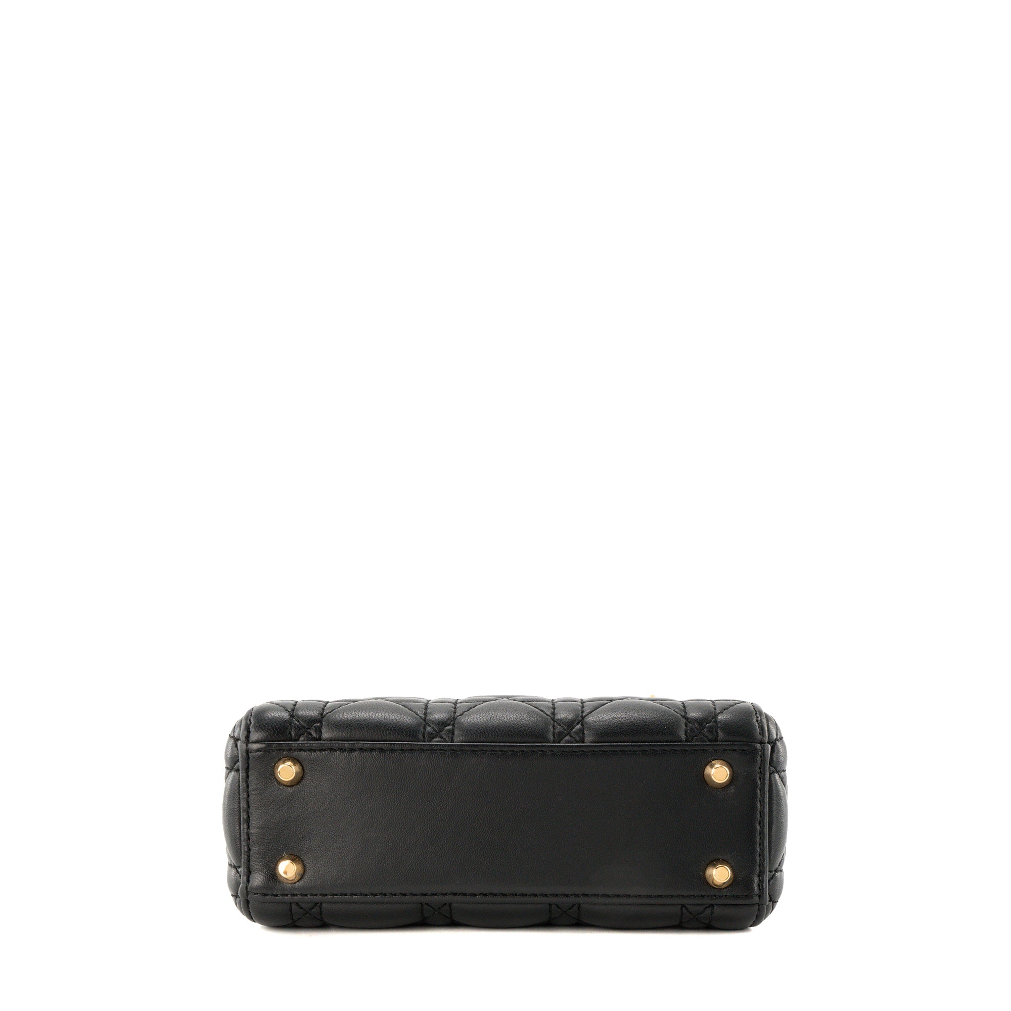 DIOR - Sac à bandoulière Lady Dior Mini en cuir cannage noir